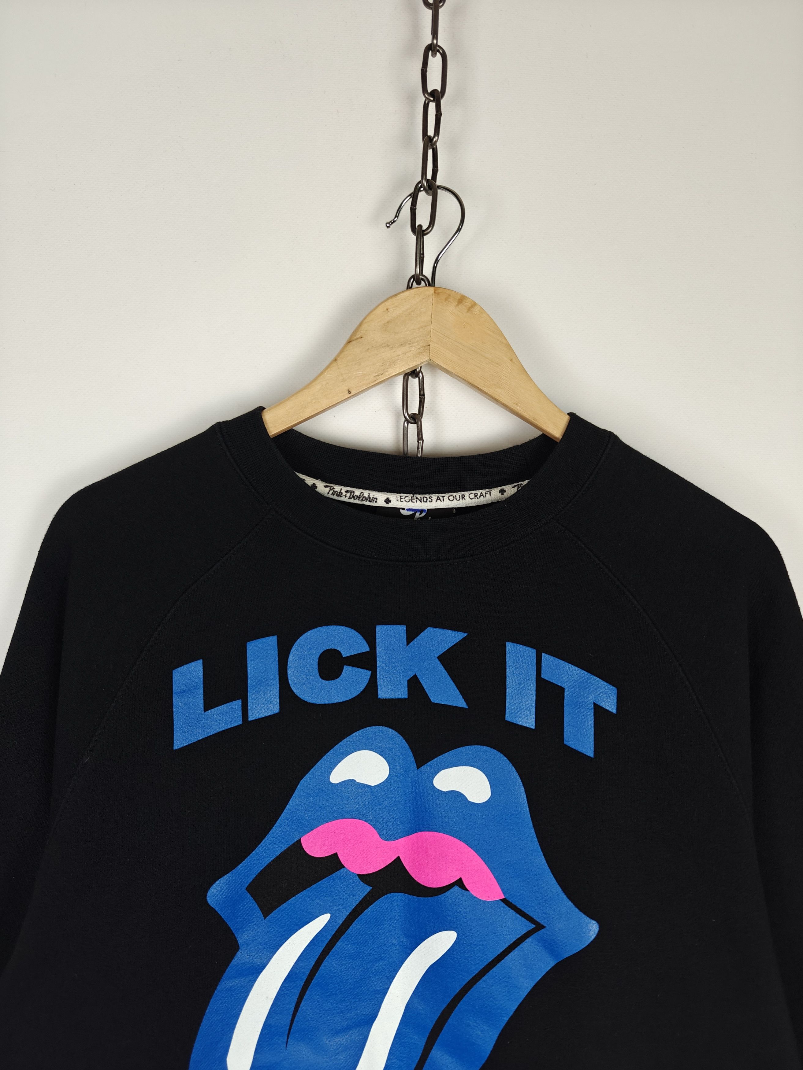 Pink Dolphin Pink Dolphin Sweatshirt Crewneck Lick It Black size M Size US M / EU 48-50 / 2 - 2 Thumbnail