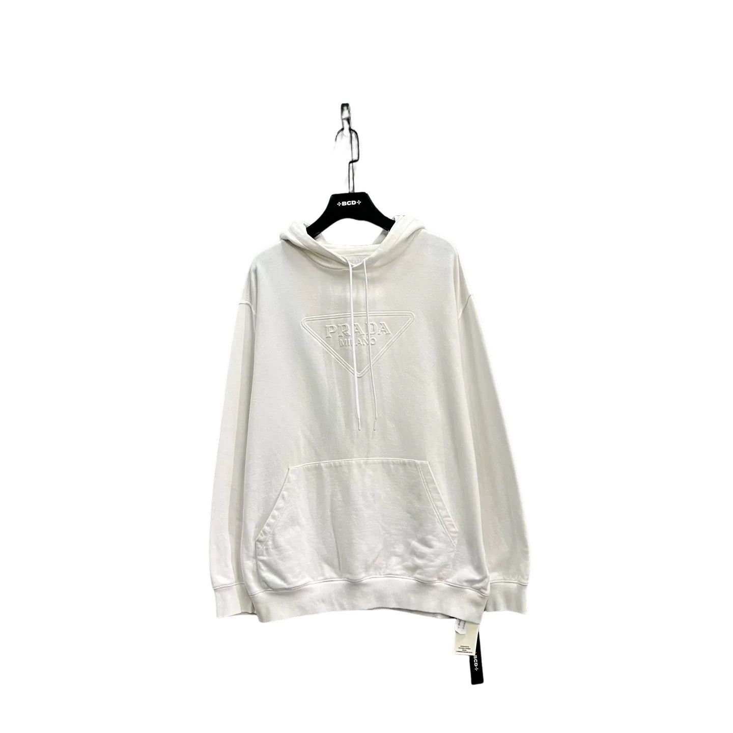 Prada Prada Embossed Triangle Logo Hoodie Size M Size US M / EU 48-50 / 2 - 1 Thumbnail