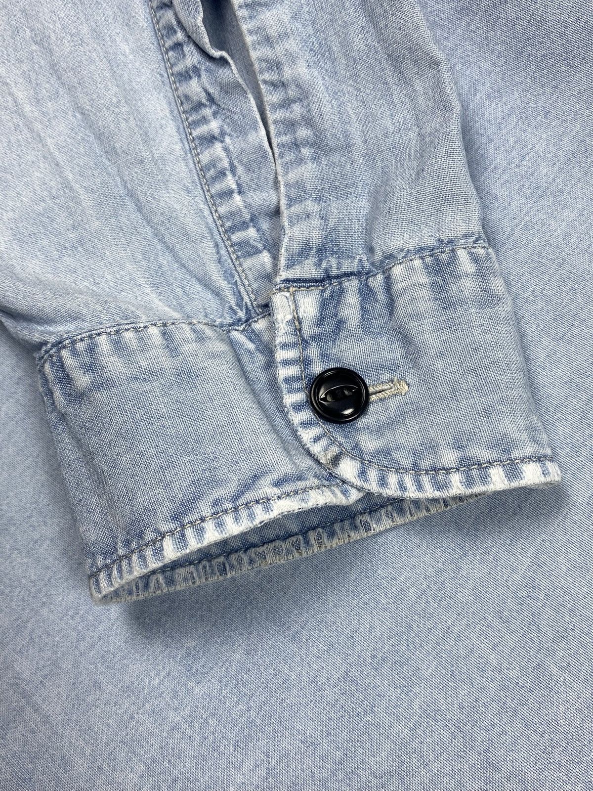 Polo Ralph Lauren Vintage Polo Jeans Co Ralph Lauren Distressed Denim Shirt Size US L / EU 52-54 / 3 - 15 Thumbnail