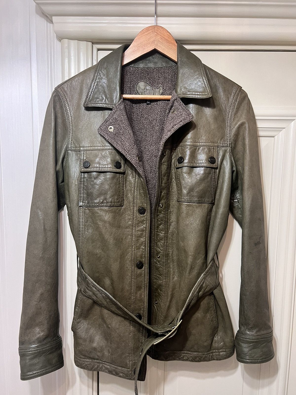 Etro vintage leather jacket Etro Size S / US 4 / IT 40 - 1 Thumbnail
