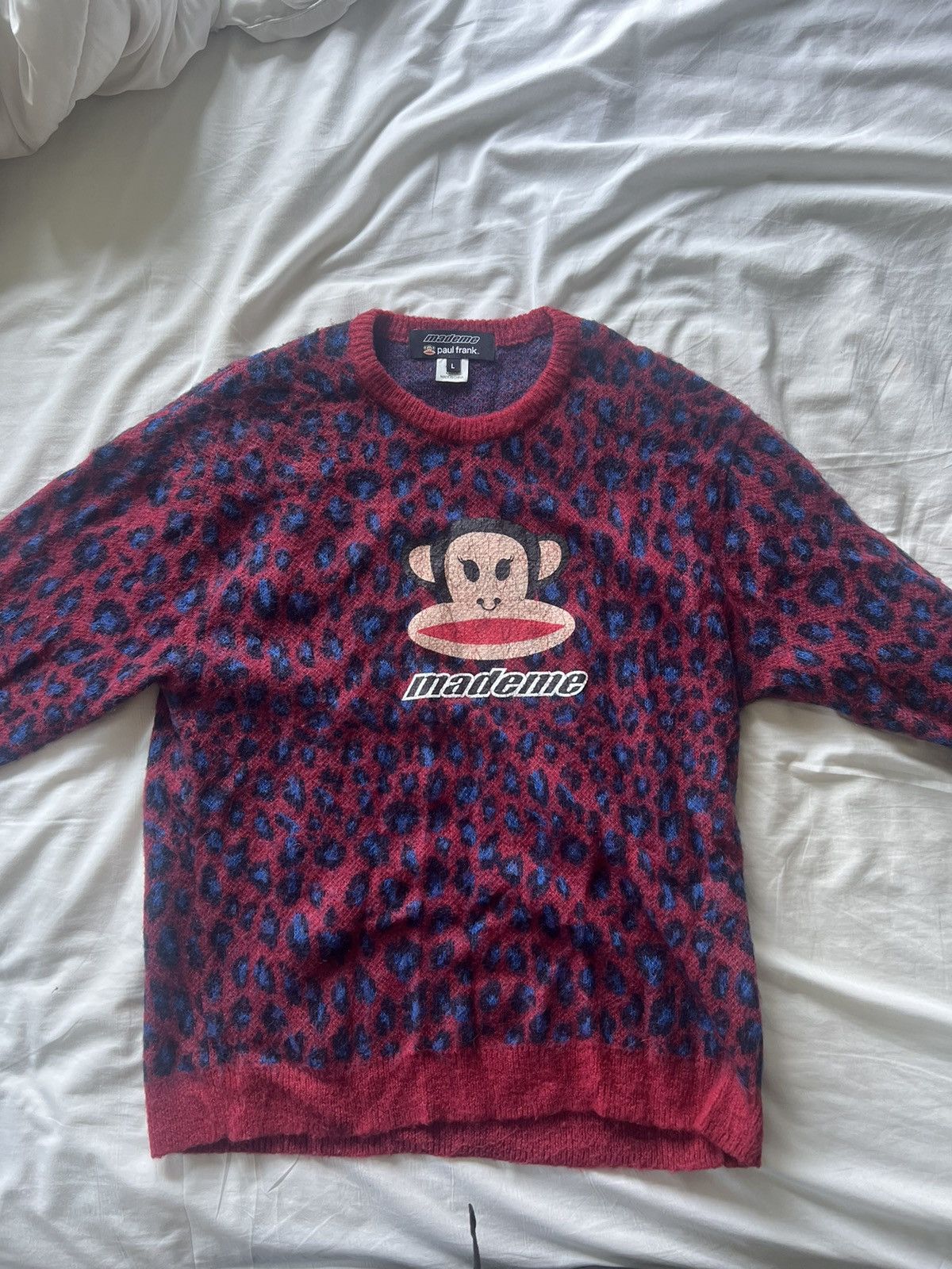 Designer × Paul Frank MadeMe X Paul Frank Leopard Print Mohair Sweater Size US L / EU 52-54 / 3 - 1 Thumbnail