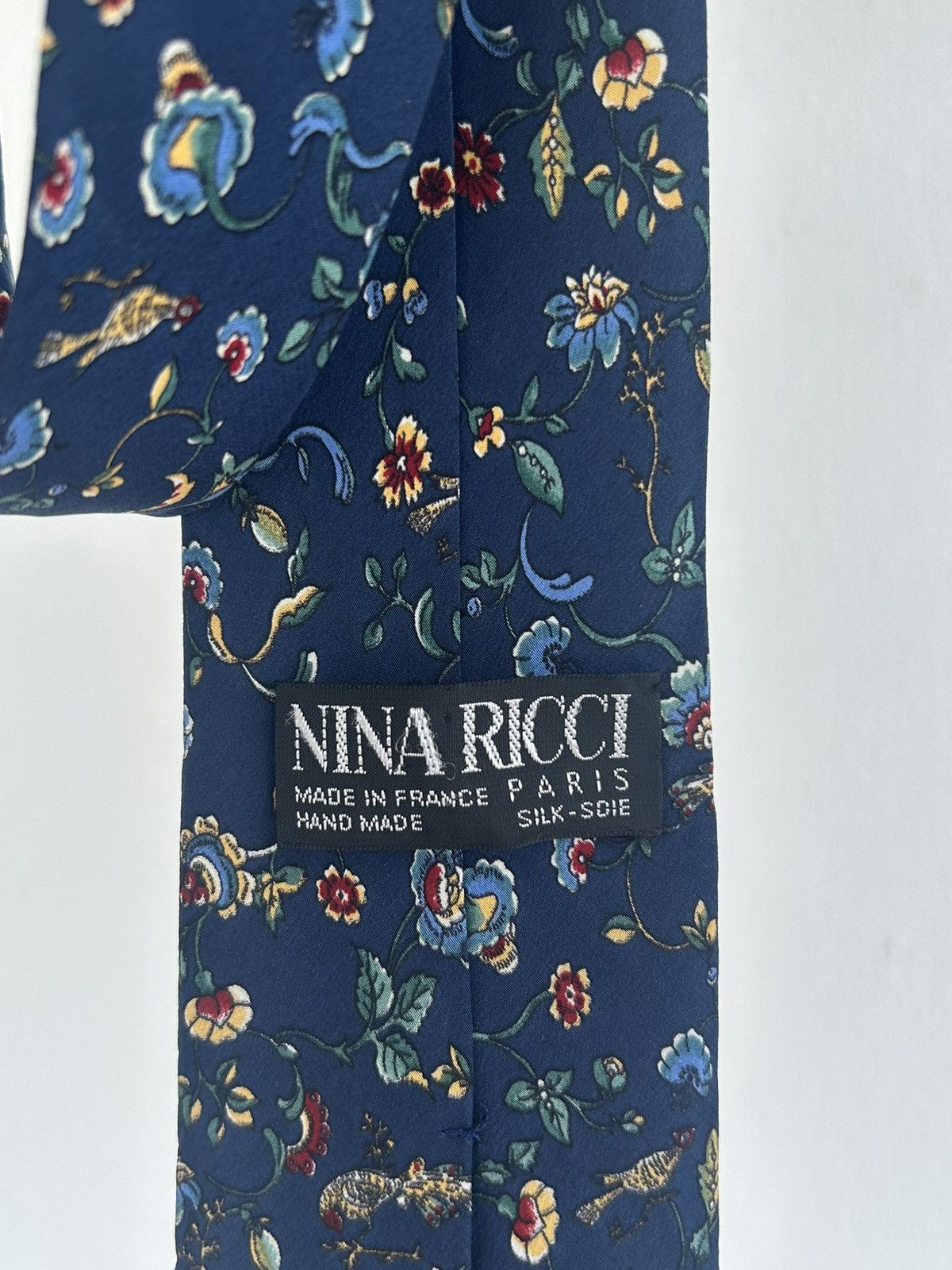 Other Nina Rici Vintage Floral Tie Blue Size ONE SIZE - 5 Thumbnail