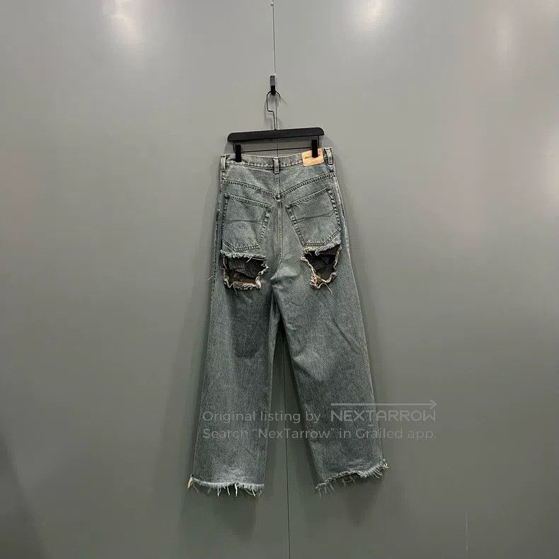 Balenciaga Balenciaga size S Distressed Destroyed Denim Jeans Size US 27 - 2 Thumbnail