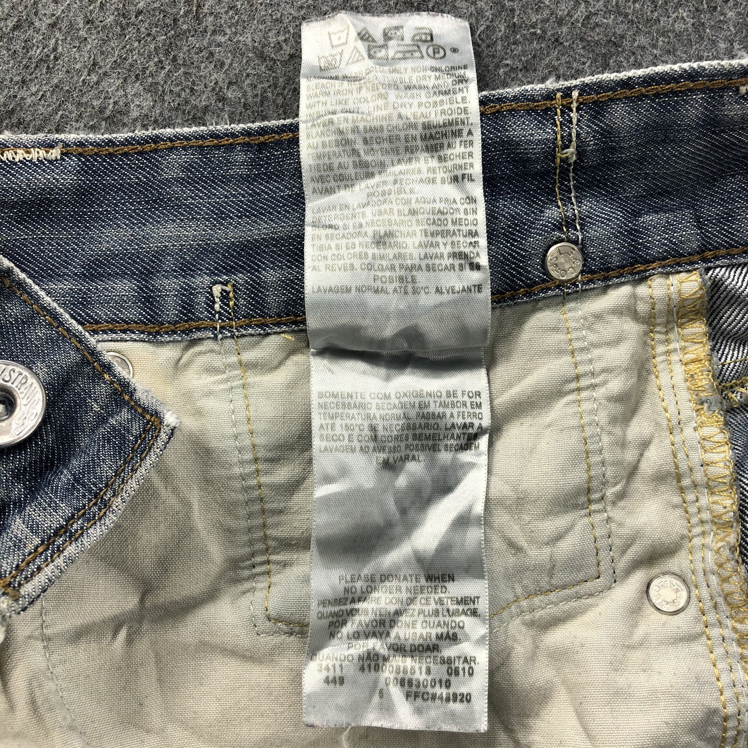 Dirty Levis 514 Vintage Jeans Faded Blue Denim-J1093