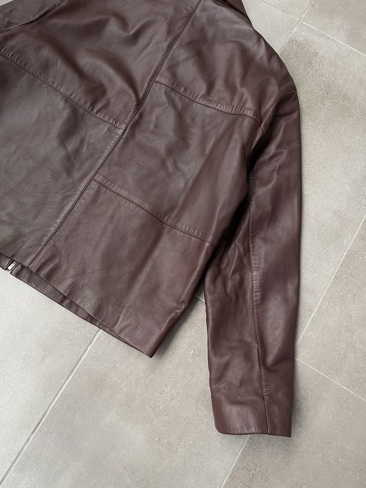 Frame !DS! SS23 Frame Burgundy Red Leather Jacket Size US M / EU 48-50 / 2 - 15 Thumbnail