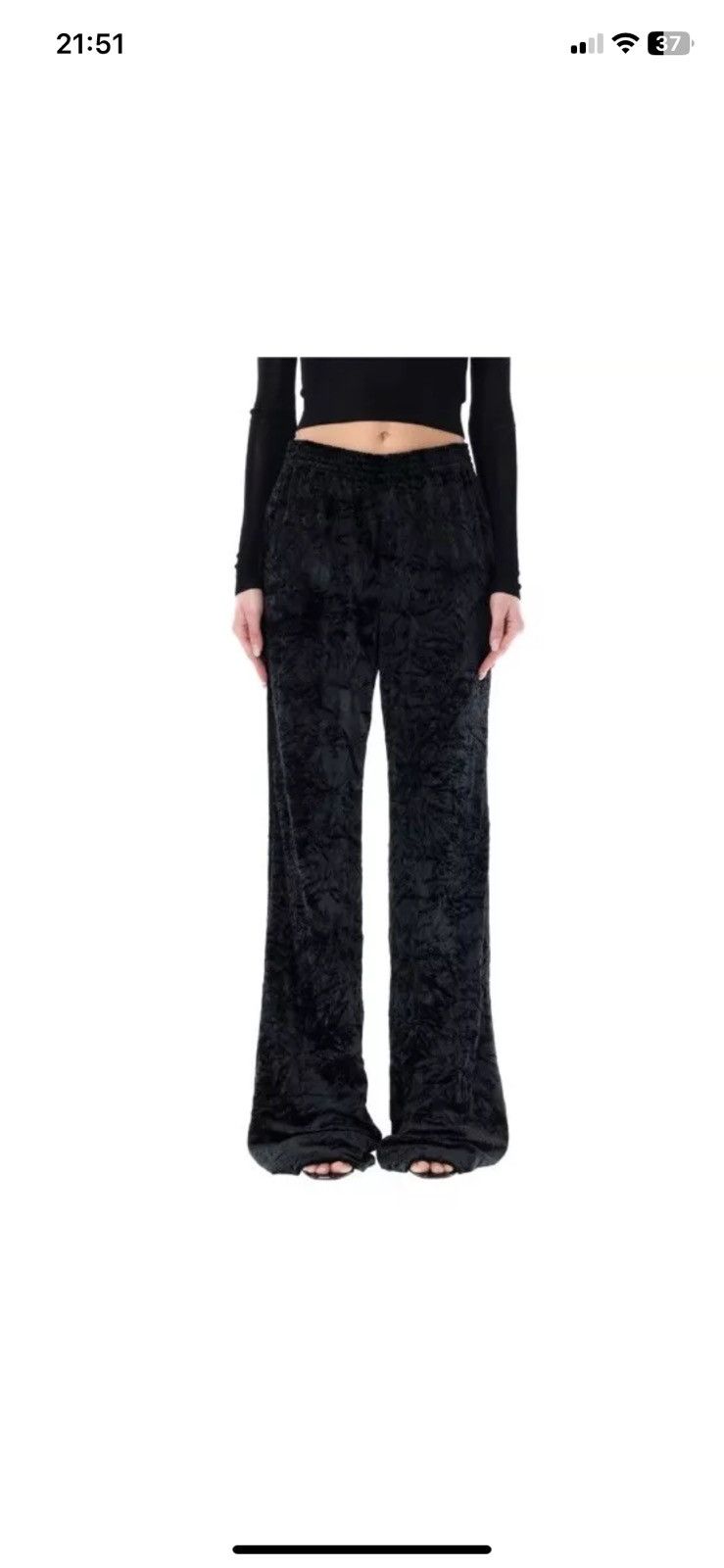Saint laurent wide leg velvet trousers size 36
