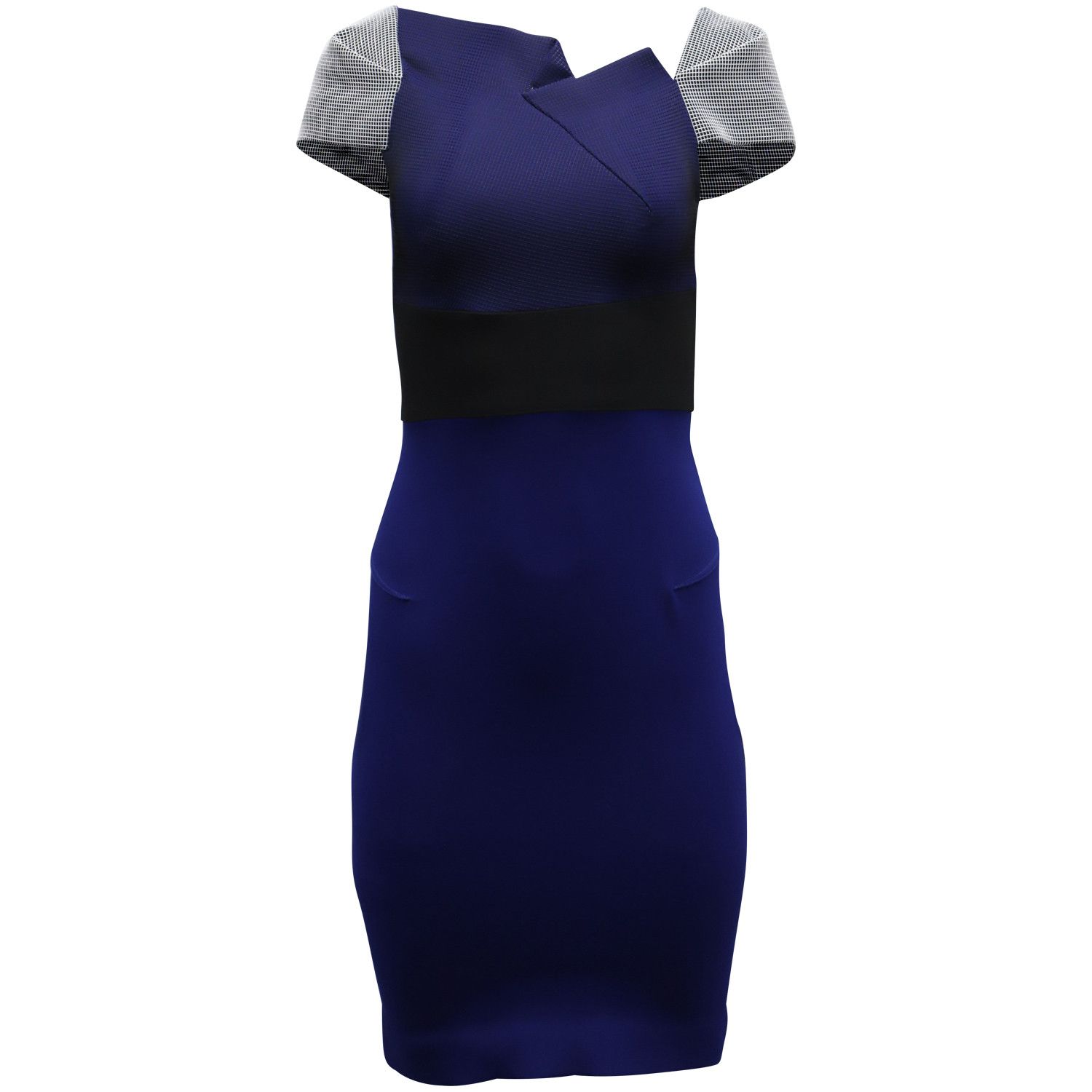 Roland Mouret Roland Mouret Accent Sleeve Bodycon Dress in Blue Polyester Size XS / US 0-2 / IT 36-38 - 1 Thumbnail