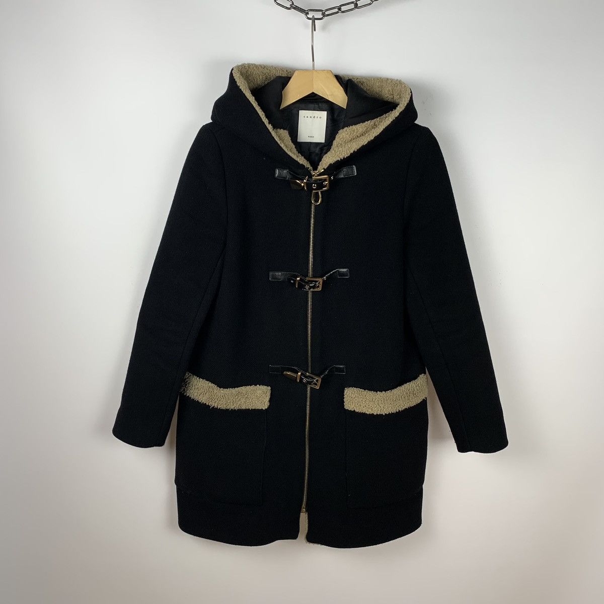 Sandro Sandro Faux Fur Parka Wool Jacket Women’s Size 36 Size XS / US 0-2 / IT 36-38 - 2 Thumbnail