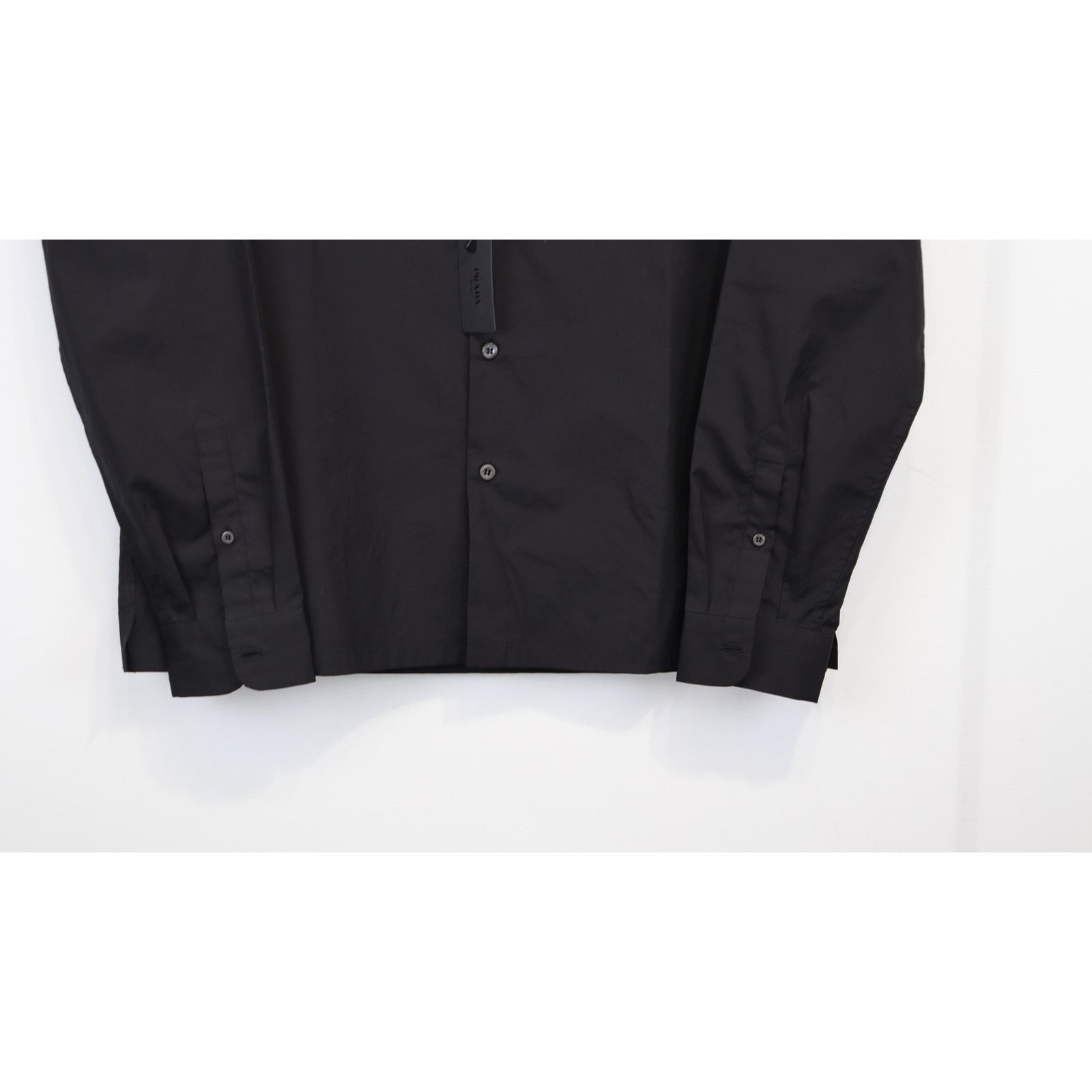 Prada o1rshd1 Popeline Cotton Shirt with Sequined Collar in Black Size US M / EU 48-50 / 2 - 4 Thumbnail