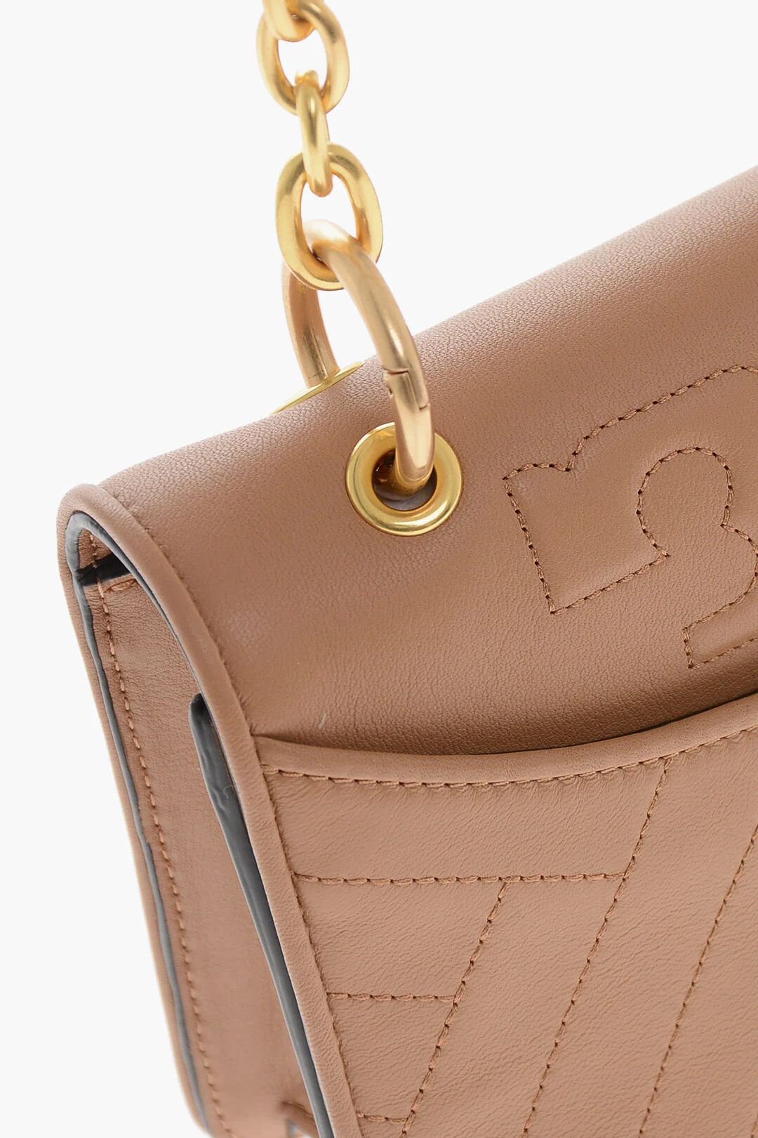 Tory Burch og1mm0426 Size: OS / Quilted Leather Shoulder Bag in Brown Size ONE SIZE - 4 Thumbnail
