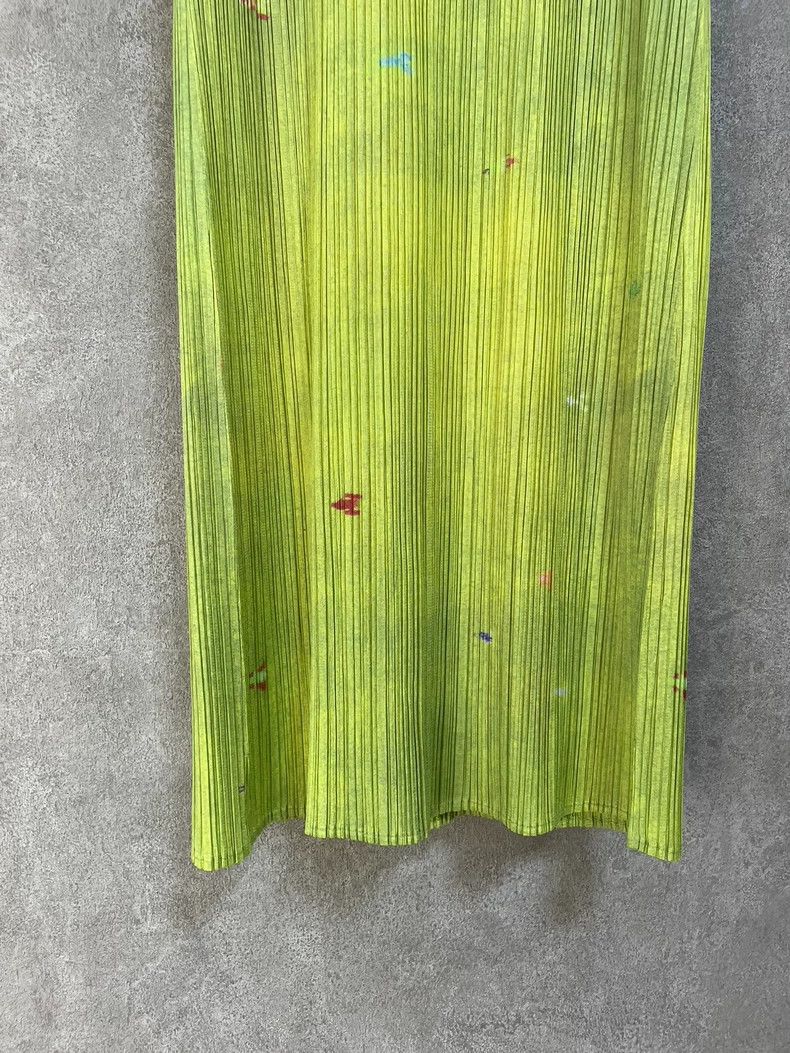 Issey Miyake Issey Miyake size:3 Green watercolor pleated dress Size XS / US 0-2 / IT 36-38 - 3 Thumbnail