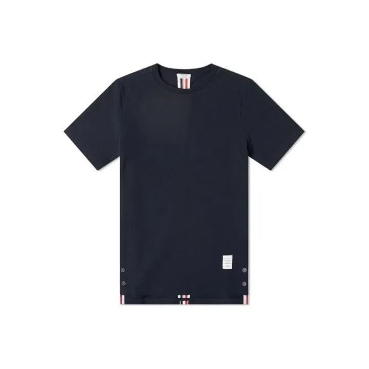 Thom Browne Thom Browne Navy Stripe Cotton Crew Neck T-Shirt -2507 Size US M / EU 48-50 / 2 - 4 Thumbnail