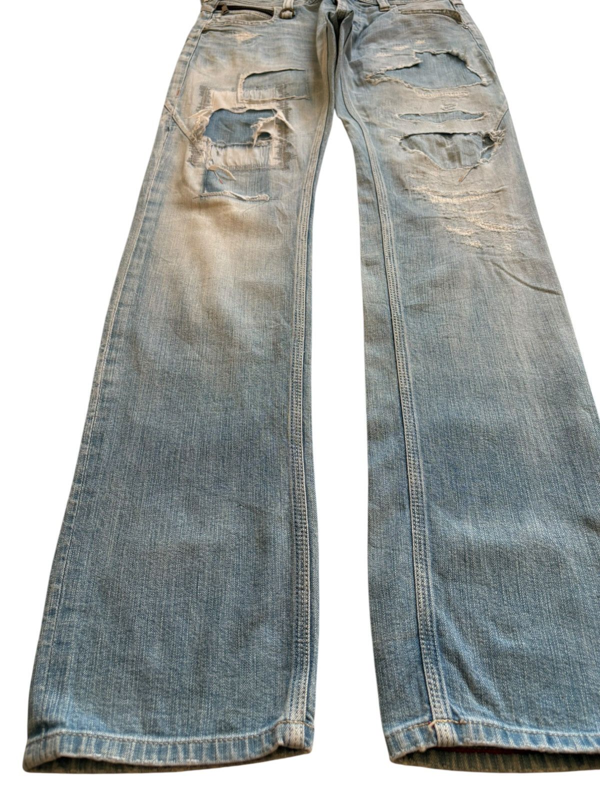 Japanese Brand Vintage Japanese Brand Patches Distressed Ripped Jeans Size US 30 / EU 46 - 6 Thumbnail