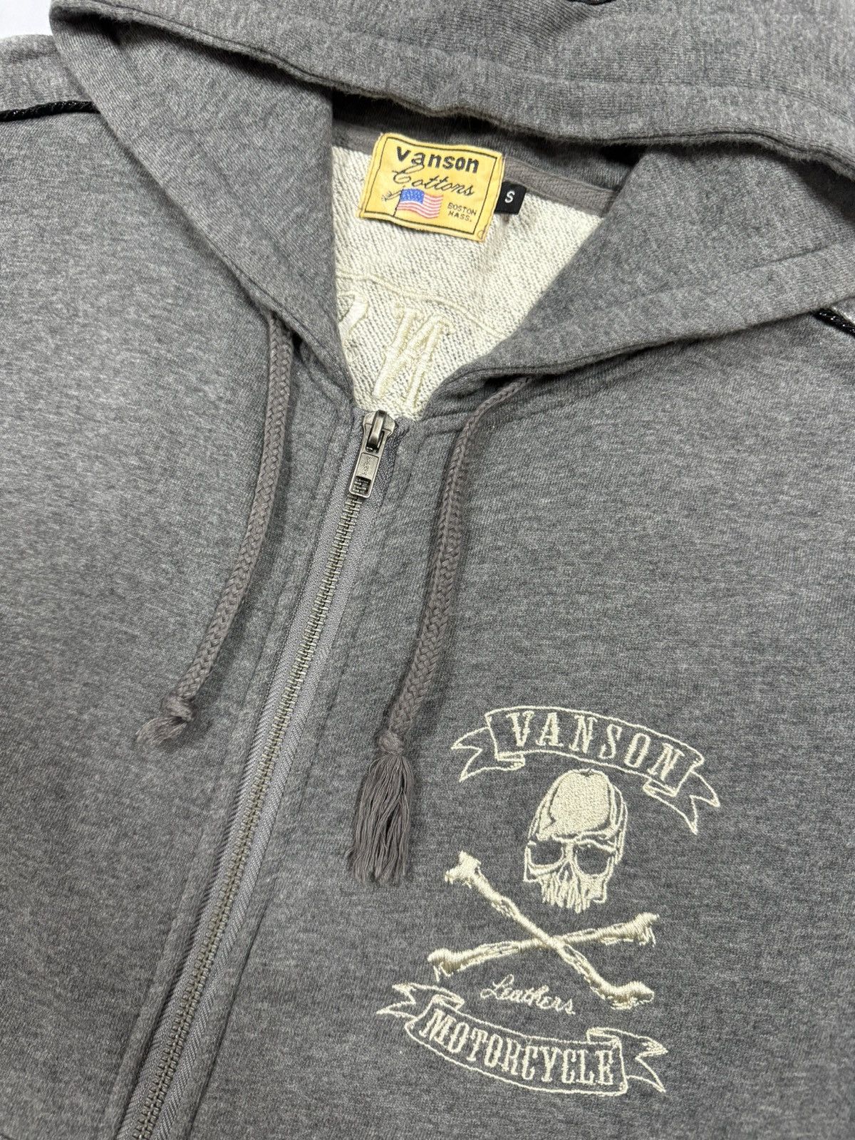 Japanese Brand × Vanson Leathers Vanson Leather Motorcycle SKull Embroidery Logo Zipper Size US S / EU 44-46 / 1 - 11 Thumbnail