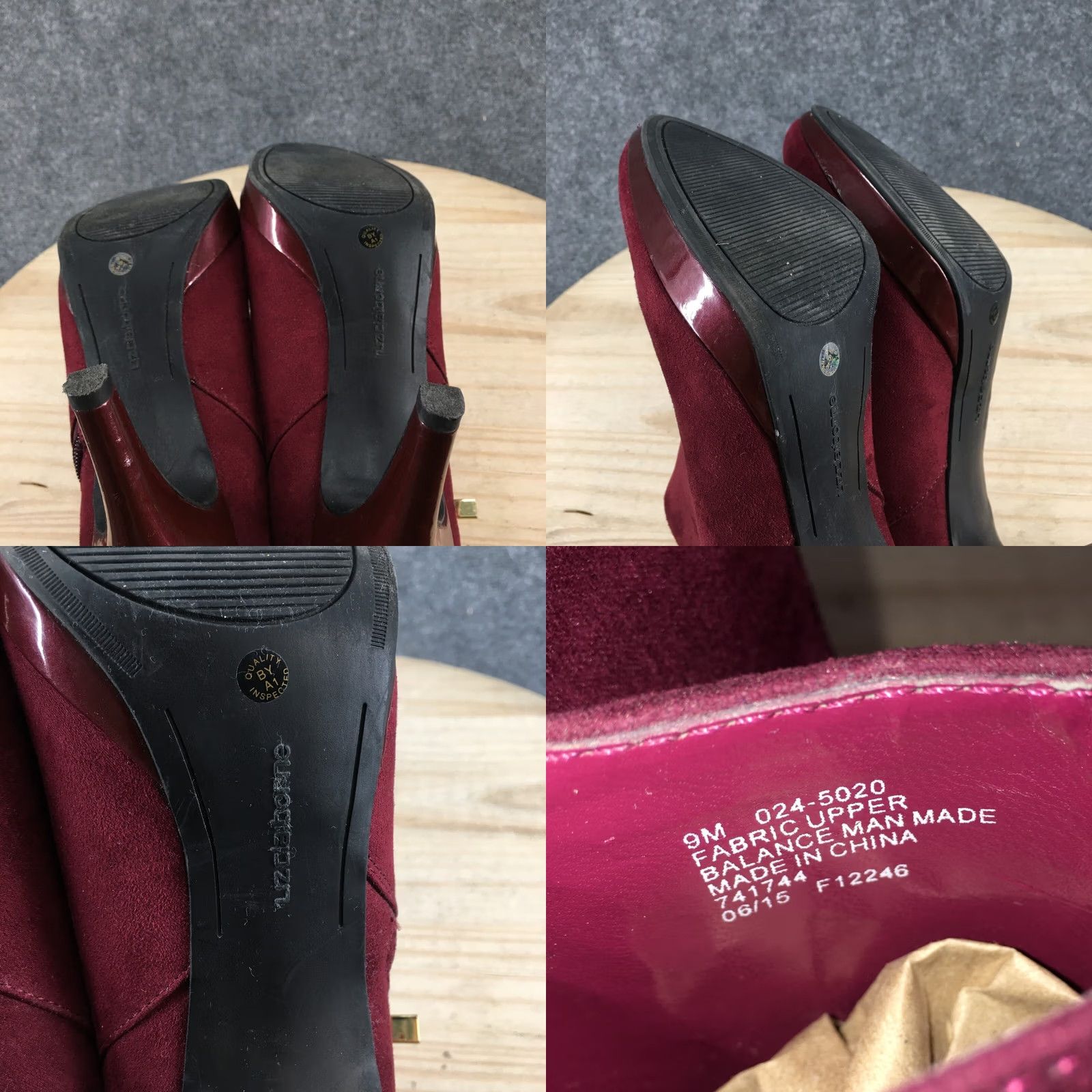 Liz Claiborne Liz Claiborne Boots Womens 9 M Casual Side Zip Stiletto Red Ankle Bootie Shoe Size US 9 / IT 39 - 10 Thumbnail