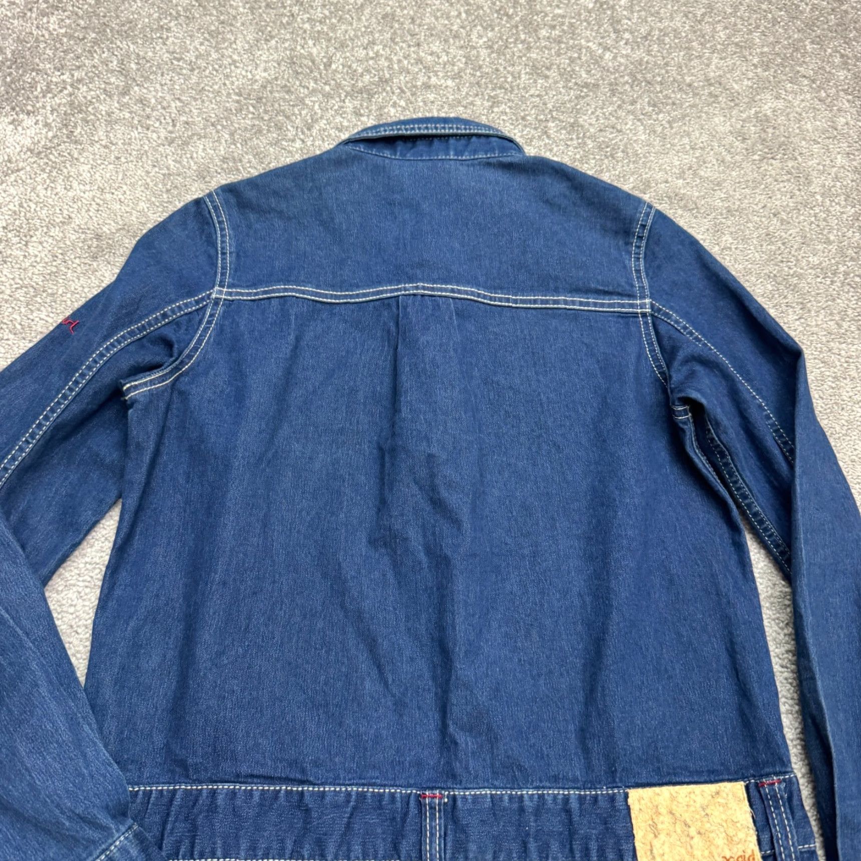 Vintage X-Girl Denim Pearl Snap Button Down Shirt Dress Womens S Blue Long Sleeve Shirt Dress Size S / US 4 / IT 40 - 6 Thumbnail