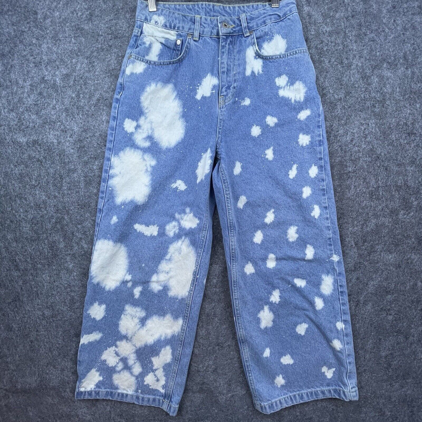 The Ragged Priest Ragged Jeans Women 28 Bleach High Rise Baggy Wide Streetwear Size 28" / US 6 / IT 42 - 1 Thumbnail