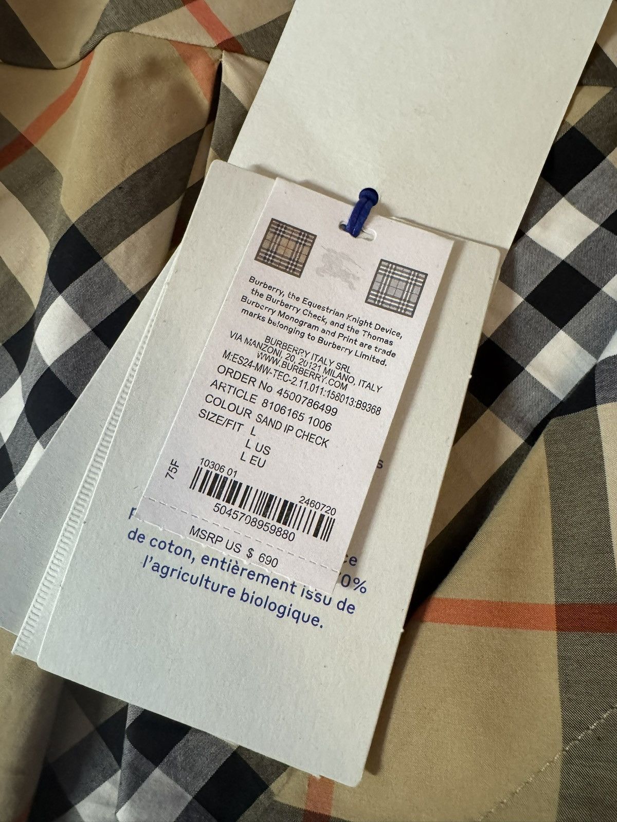 Burberry Relaxed Fit Check Cotton Flannel Shirt Button-Down Shirt Size US L / EU 52-54 / 3 - 6 Thumbnail