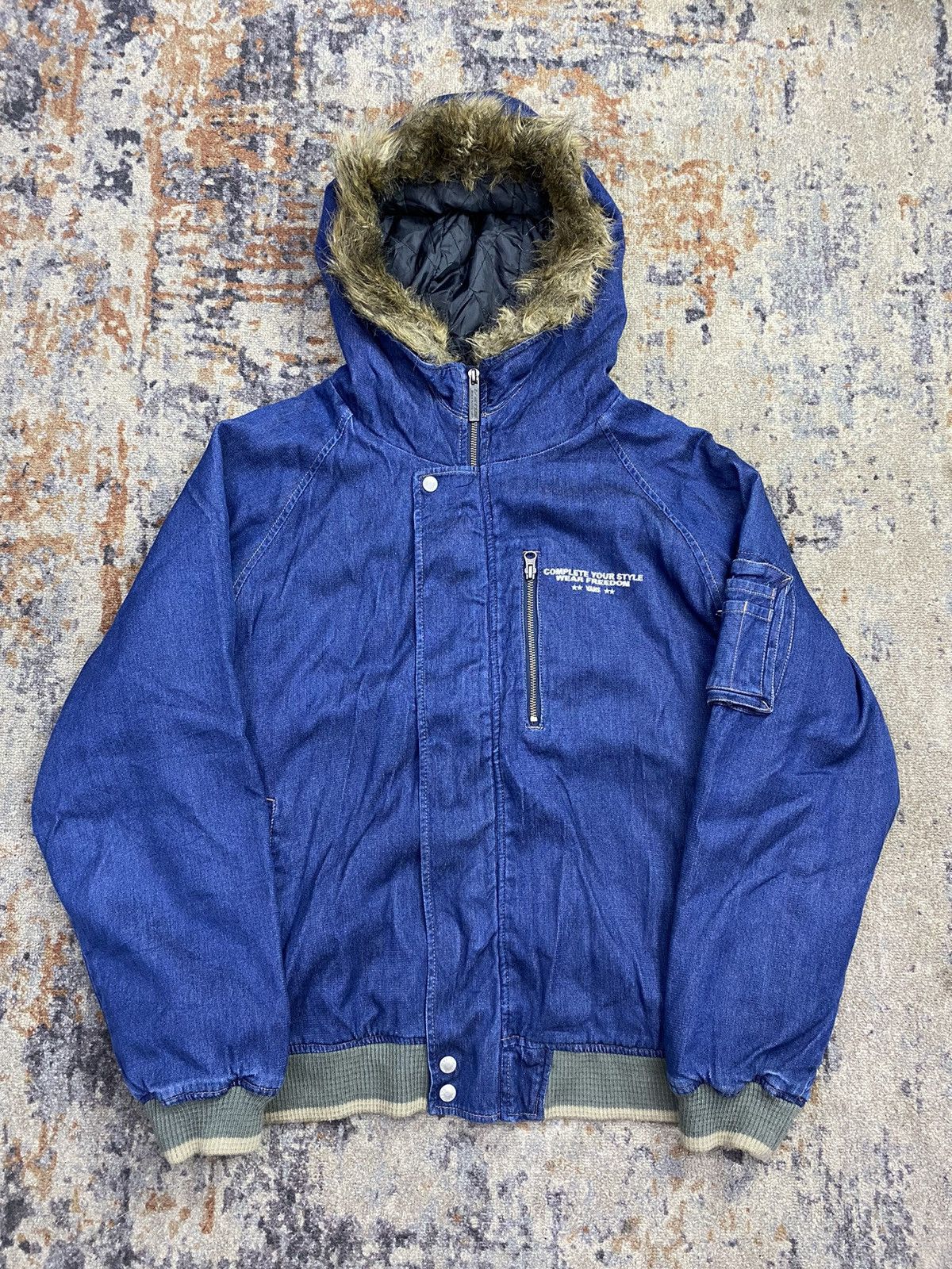 Vans fur denim jacket vintage vans winter session Size US L / EU 52-54 / 3 - 1 Thumbnail