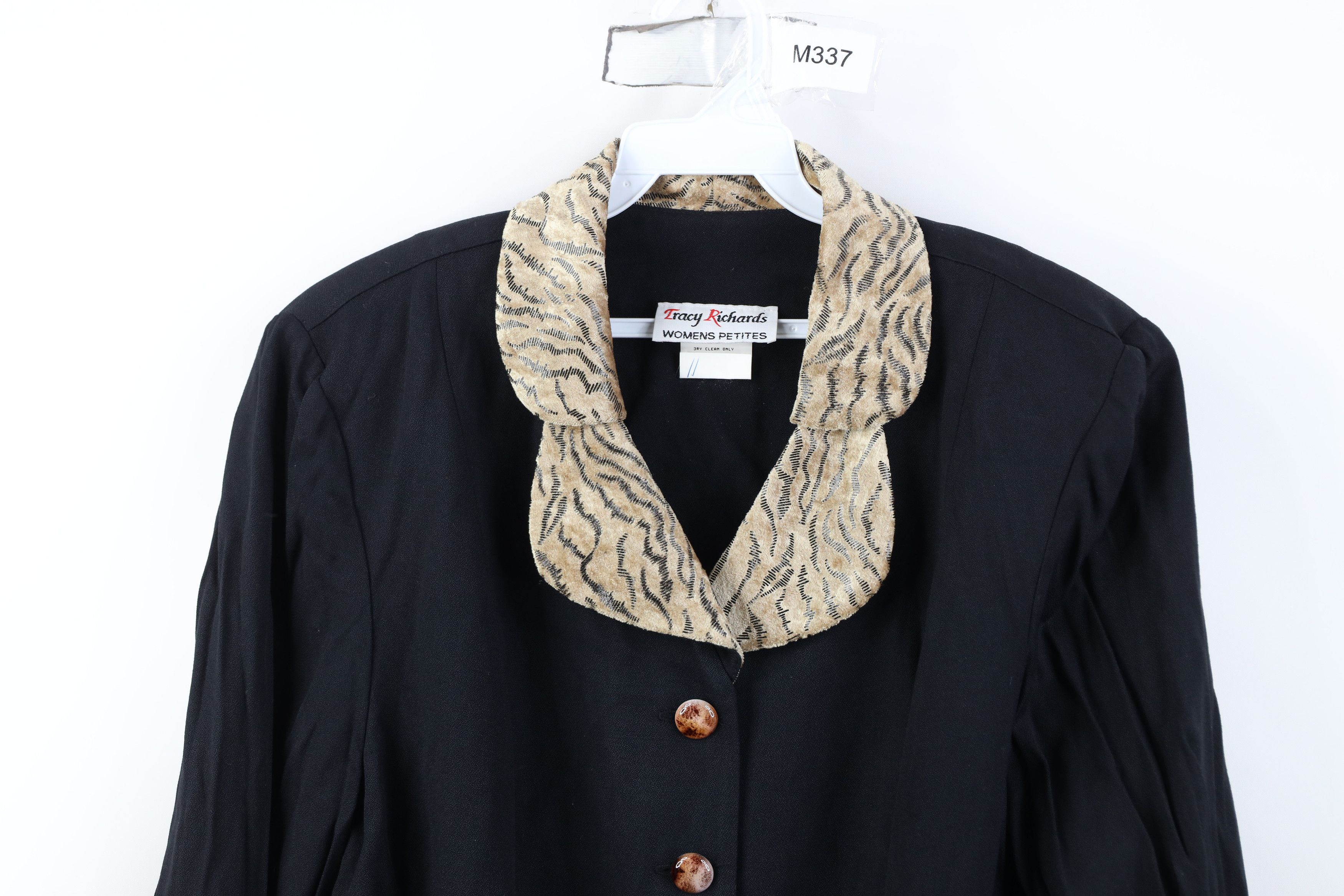Vintage Vintage 90s Streetwear Knit Evening Blazer Jacket Black USA Size XXL / US 16-18 / IT 52-54 - 2 Thumbnail