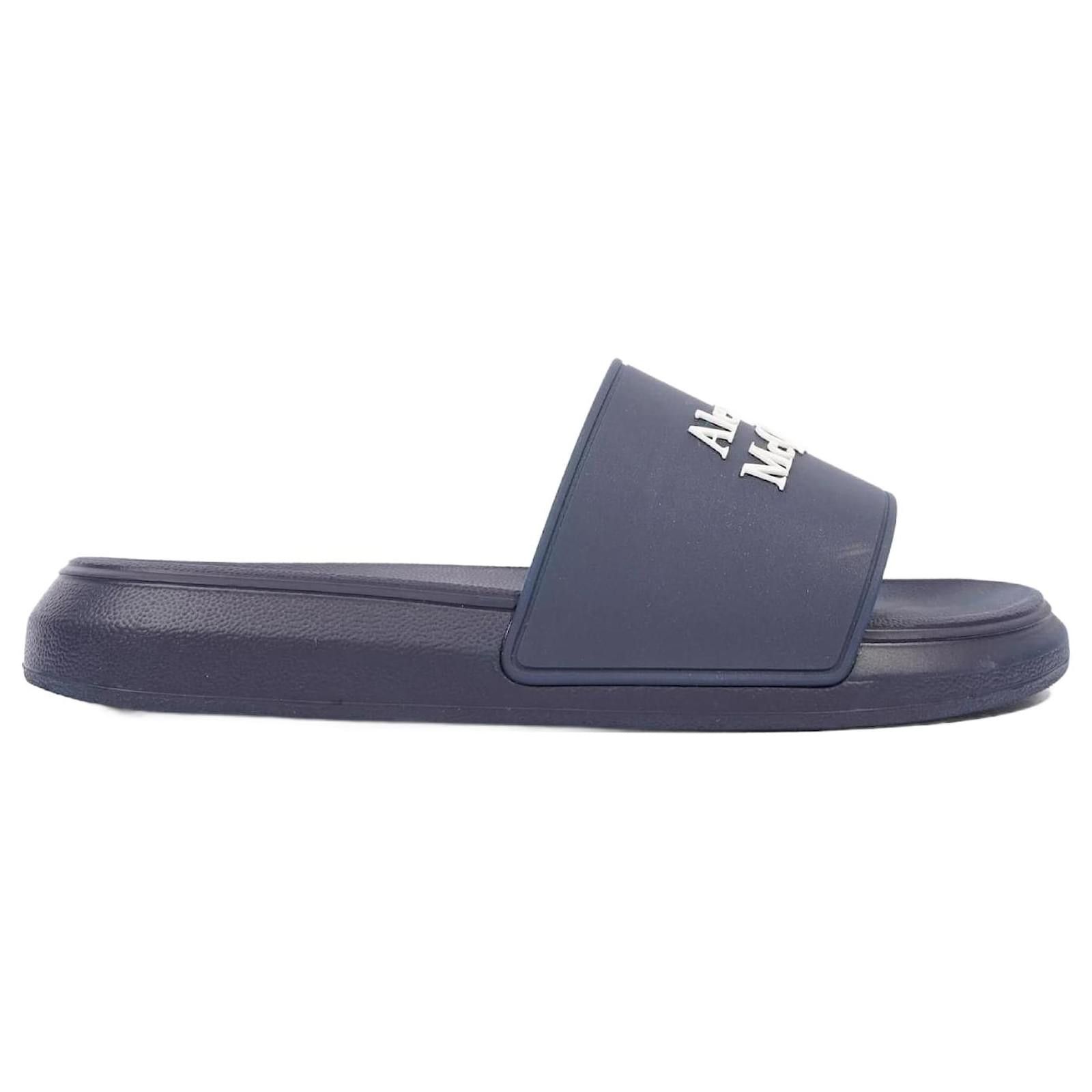 Alexander McQueen o1y1024 Slippers in Midnight Blue Size US 8.5 / EU 41-42 - 3 Thumbnail