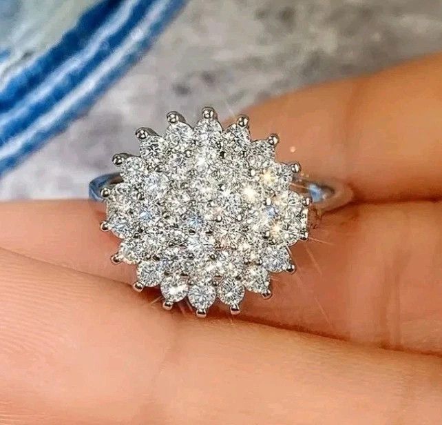 Other Stainless Steel Clear Cubic Zirconia Women's Ring Size 7 Size ONE SIZE - 2 Thumbnail