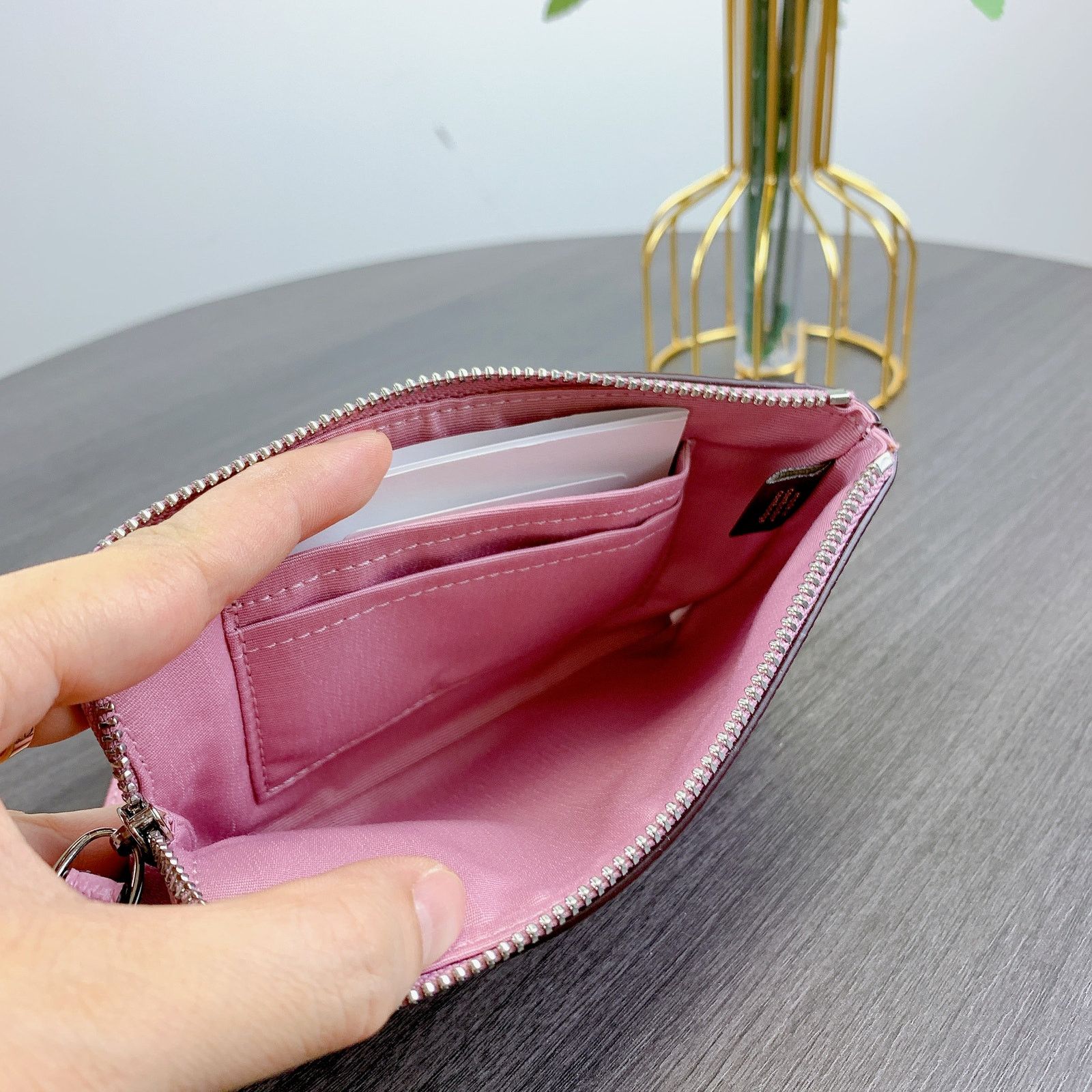Coach Coach F58032 Corner Zip Wristlet IN Tullp Size ONE SIZE - 4 Thumbnail