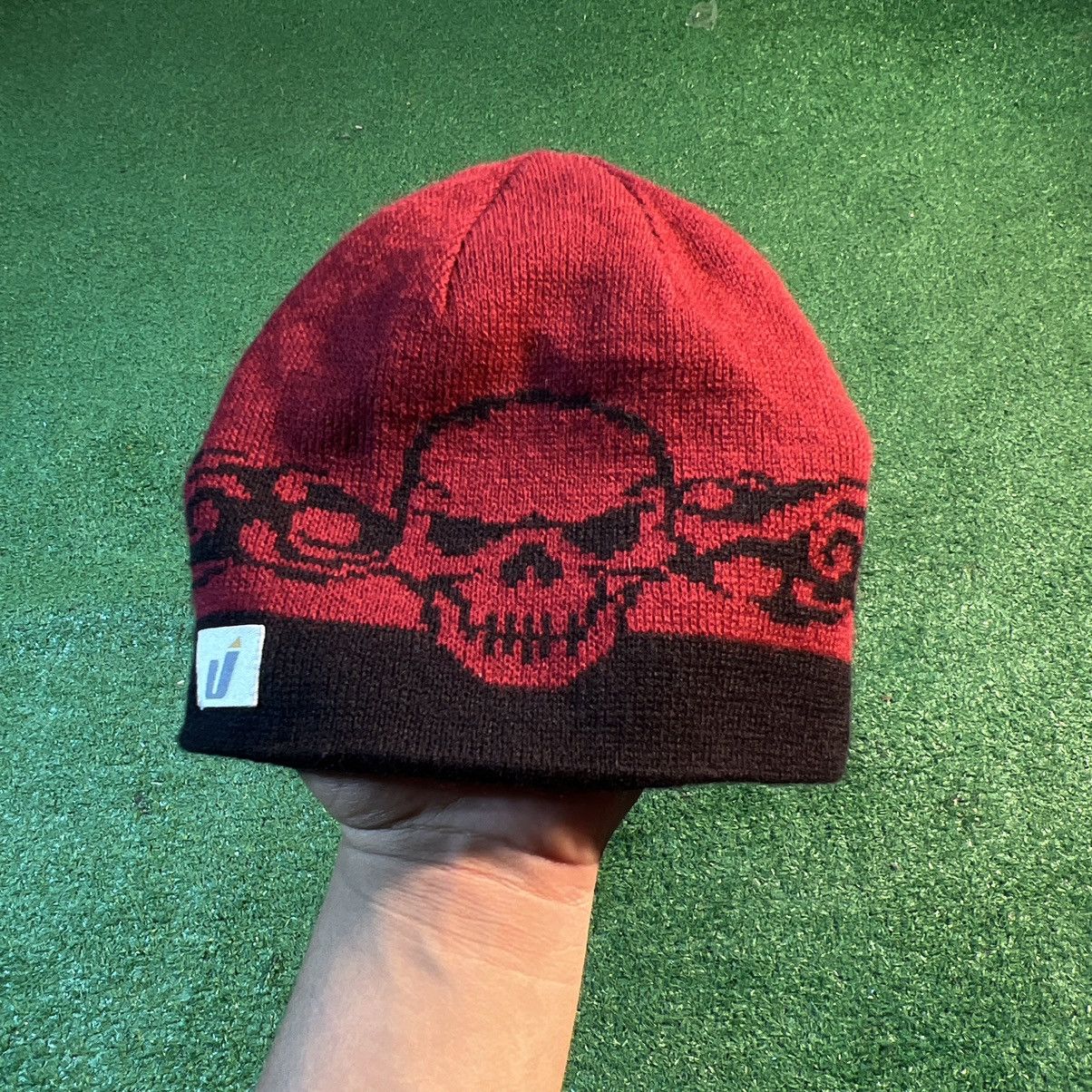 Vintage JNCO Tribal skull Y2K Beanie 🍒 | Grailed