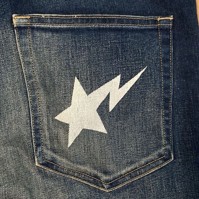 Bape BAPE STA Denim Pants a bathing ape star ★size L Size US 34 / EU 50 - 4 Thumbnail