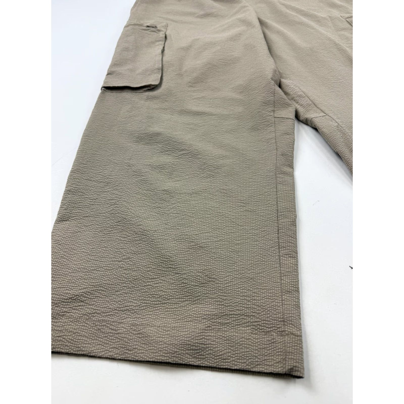 Vintage SADE Collective Pants Womens XL Beige Cargo Cropped Wide-Leg Stretch Casual Size 40" / US 18 - 2 Thumbnail