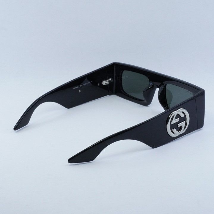 Gucci Gucci GG1646S 001 Sunglasses Black Rectangle Frame, Grey Size ONE SIZE - 10 Thumbnail