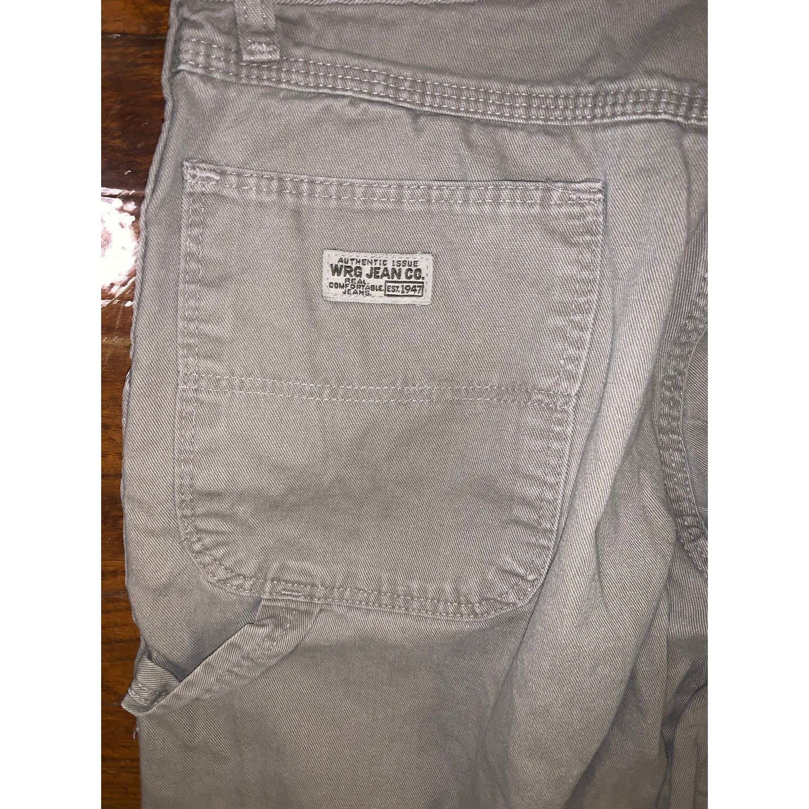 Vintage × Wrangler Wrangler Carpenter Pants Gray Beige 28x28 Tagged 30x30 Size US 30 / EU 46 - 8 Thumbnail