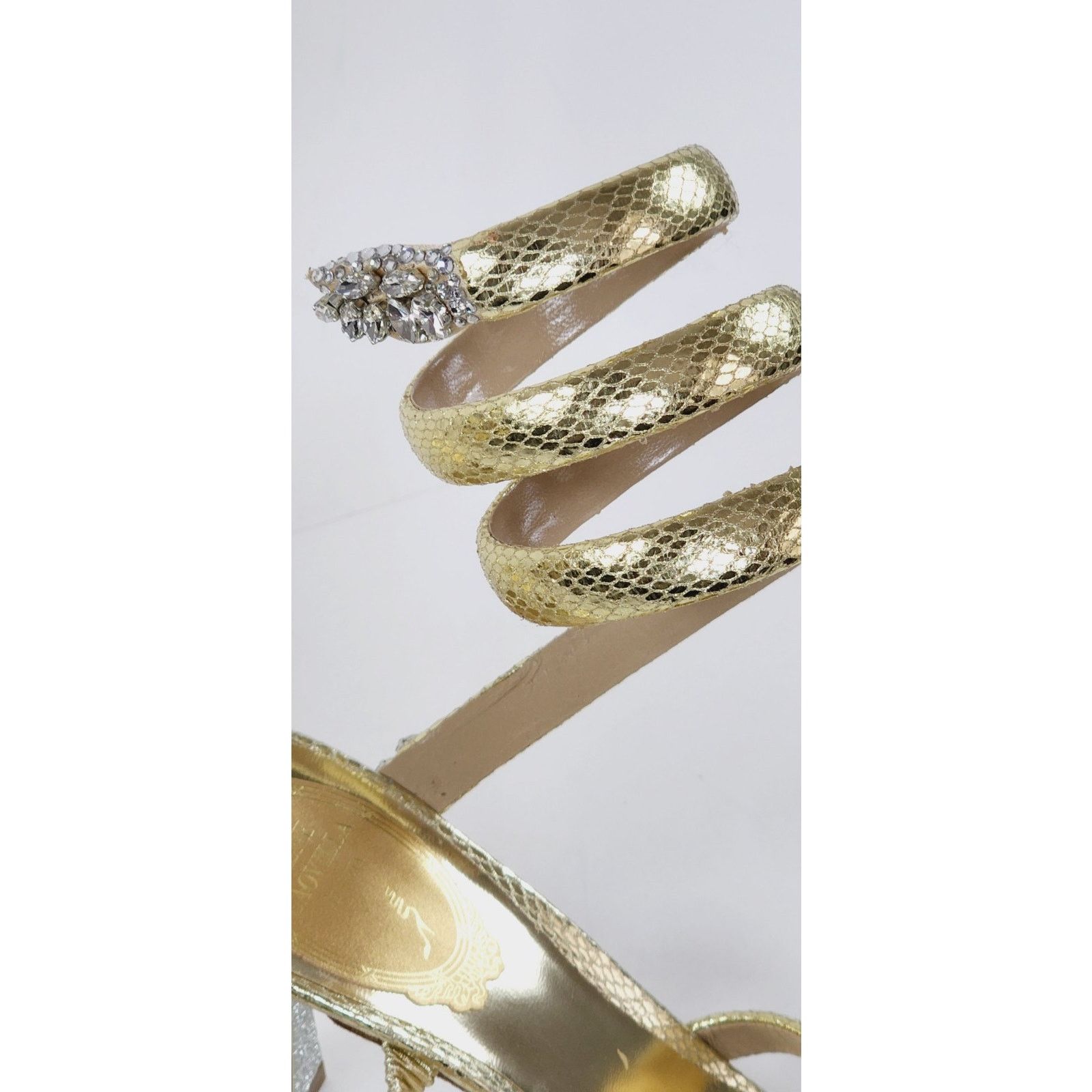 Rene Caovilla $1268 RENE CAOVILLA Leather Sandals US7 UK4EU37 Snake Design Size US 7 / IT 37 - 12 Thumbnail