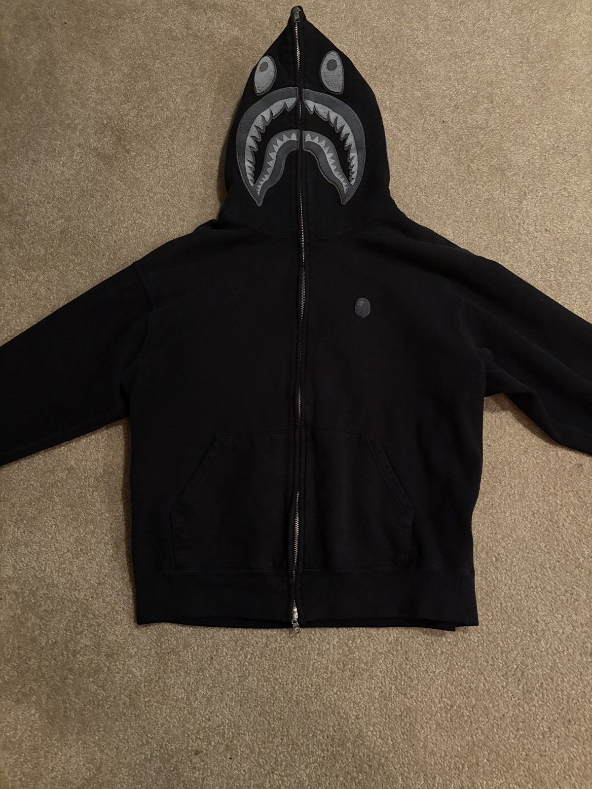 Bape BAPE Shark Full Zip Hoodie Black Size Small Authentic Size US S / EU 44-46 / 1 - 1 Thumbnail