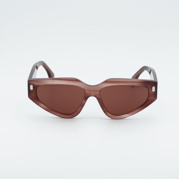 Fendi Fendi FE40163U 74S Sunglasses Striped Pink Cat Eye Frame Size ONE SIZE - 2 Thumbnail