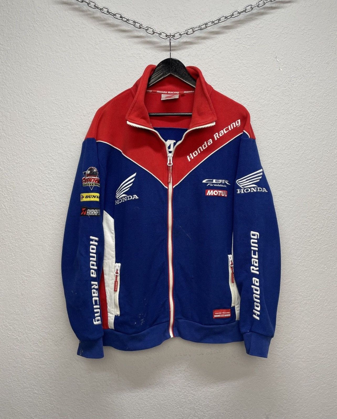 Vintage 00s Honda Official Racing Teddy Fleece Jacket