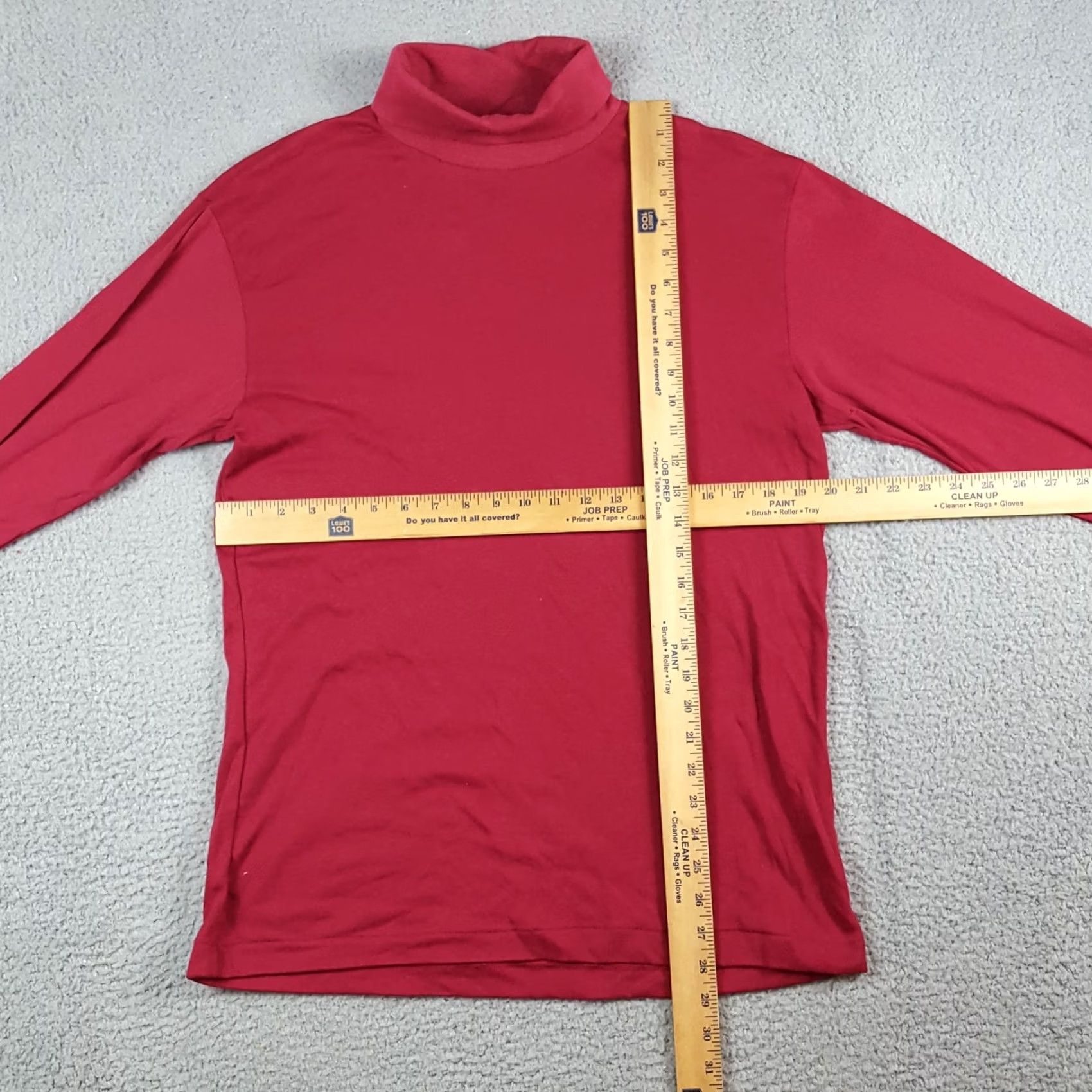 Vintage VINTAGE Y2K Preppy Red Mock Neck T-Shirt Top Women L Long Sleeve Casual Shirt Size L / US 10 / IT 46 - 6 Thumbnail