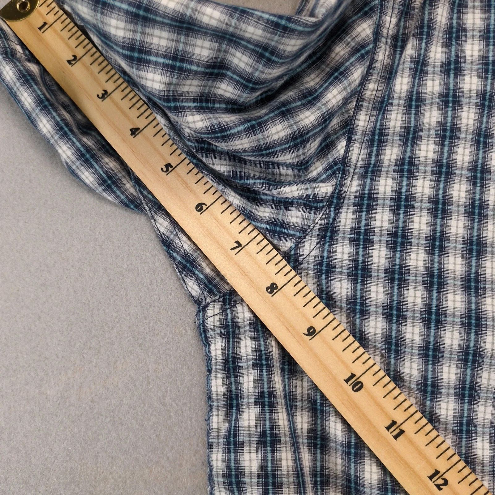 Wolverine Wolverine Blue Plaid Cotton Button Down Shirt Men's L Tall Size US L / EU 52-54 / 3 - 6 Thumbnail