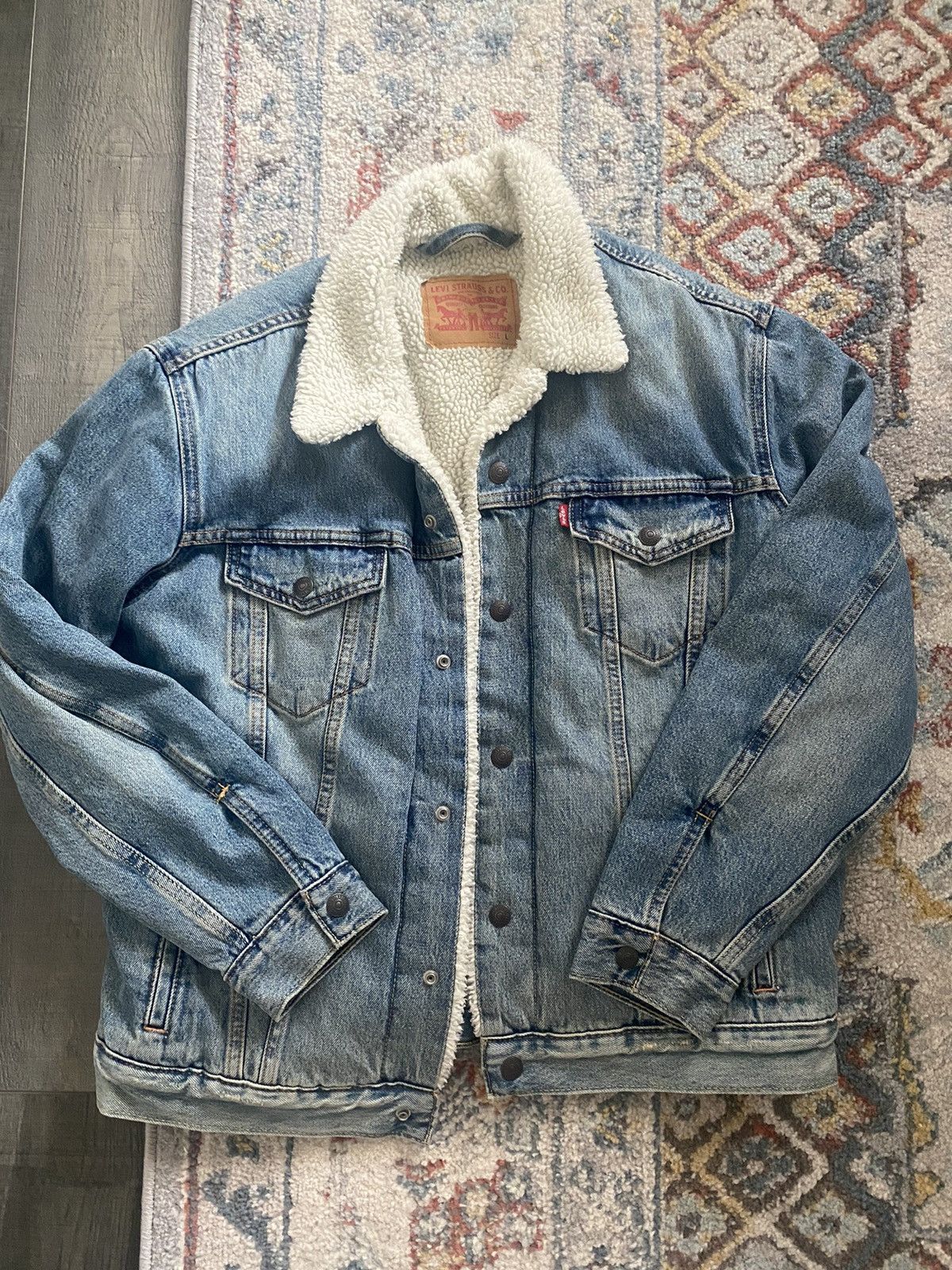 Levi's × Vintage Vintage Levi’s Sherpa Denim Jacket Size US L / EU 52-54 / 3 - 1 Thumbnail