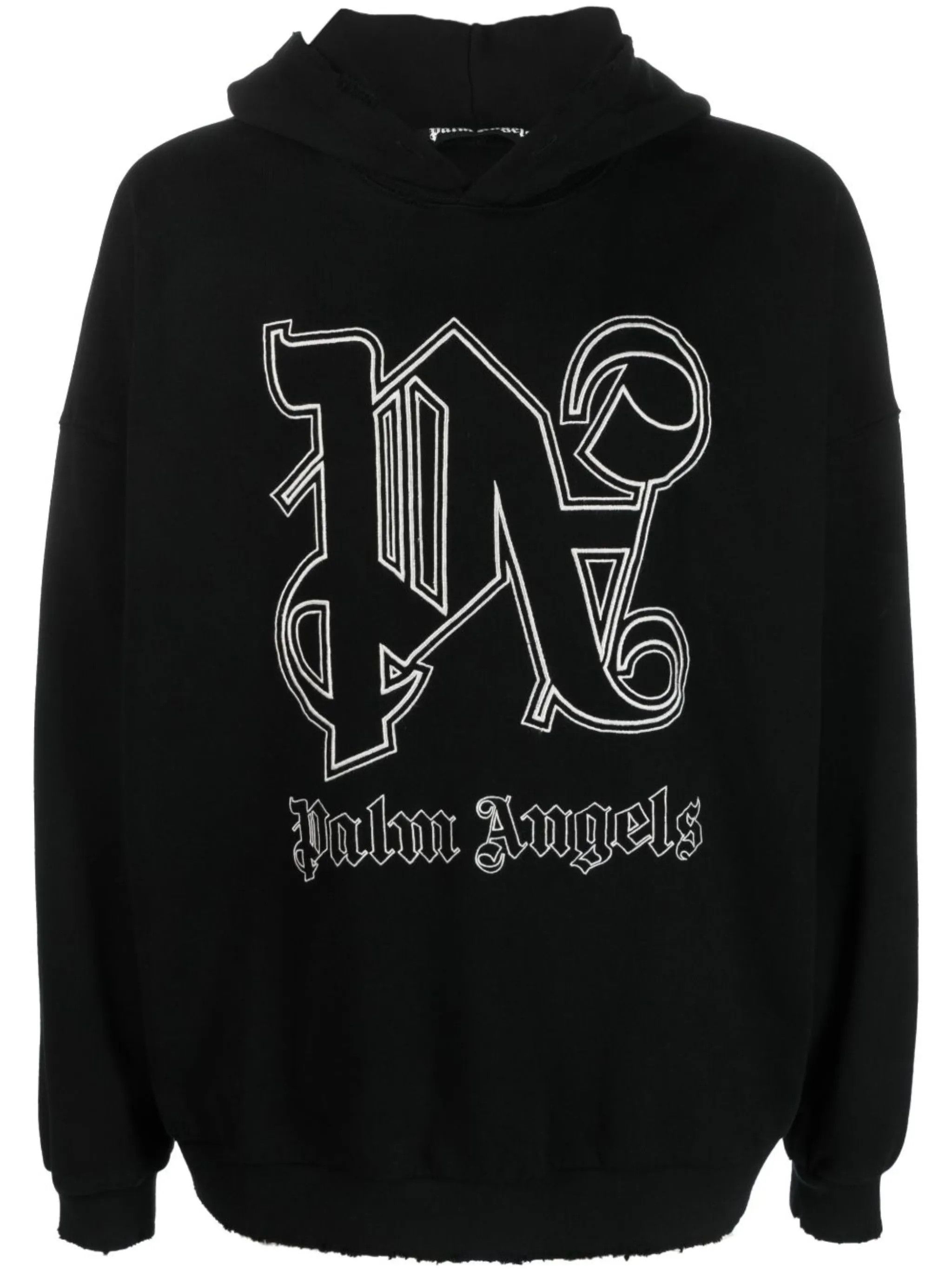 Palm Angels o1gr1nt0425 Pa Monogram Statement Hoodie in Black Size US M / EU 48-50 / 2 - 1 Thumbnail
