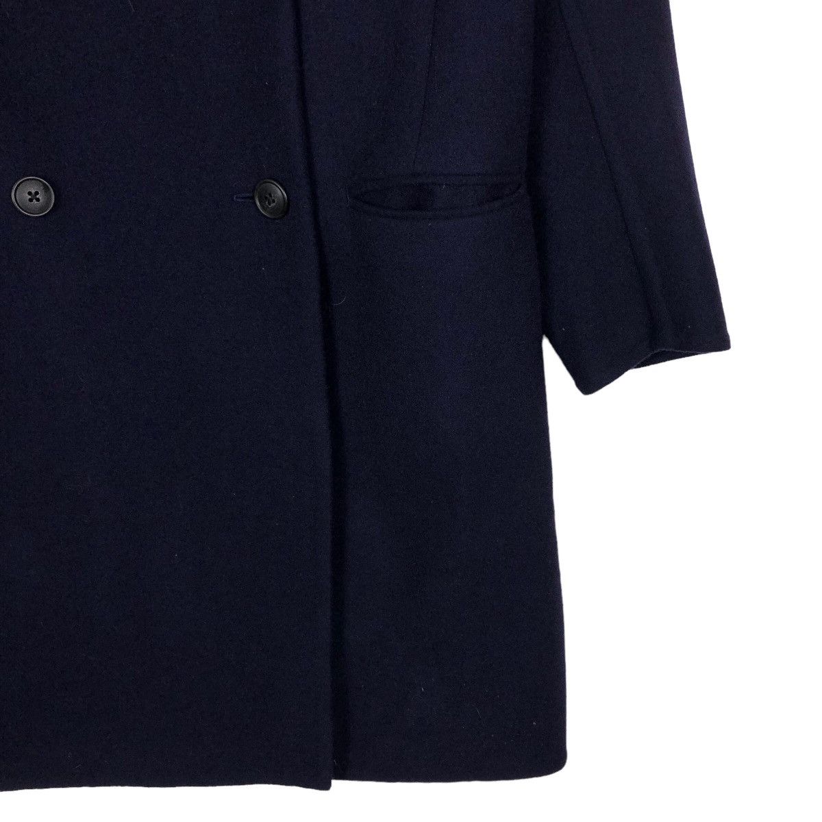 Jil Sander 🔥Rich Black - Wool Double Collar Fly Coats Long Jacket J+ Size US S / EU 44-46 / 1 - 3 Thumbnail
