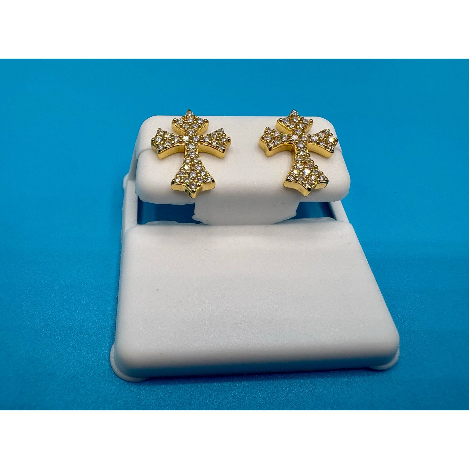 Jewelry NEW Chrome Hearts Style 1CTW Moissanite Stud Earrings Size ONE SIZE - 2 Thumbnail