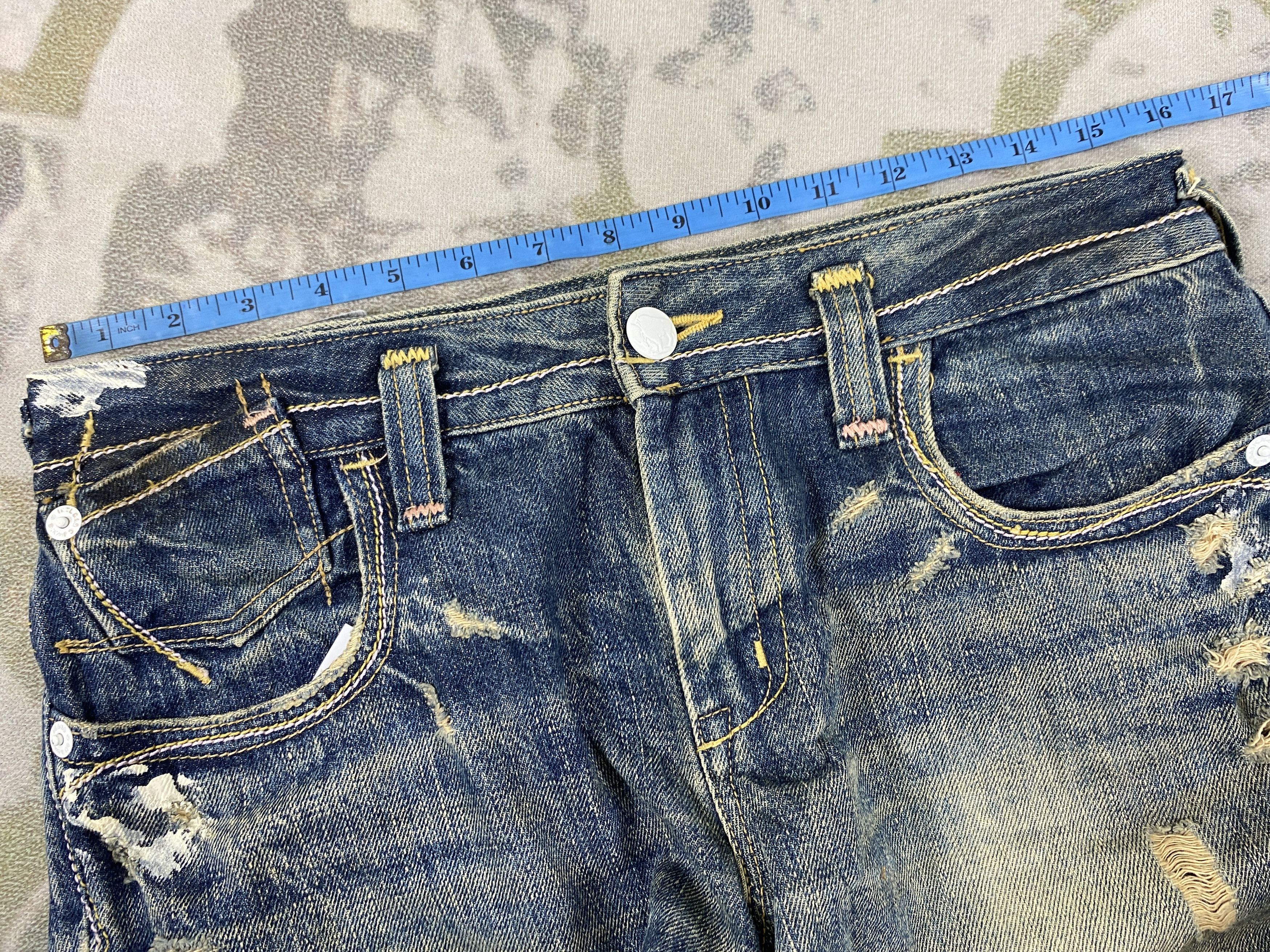 Vintage Japanese Brand Distressed Blue Jeans 32x30 Denim- JN3850 Size US 32 / EU 48 - 5 Thumbnail
