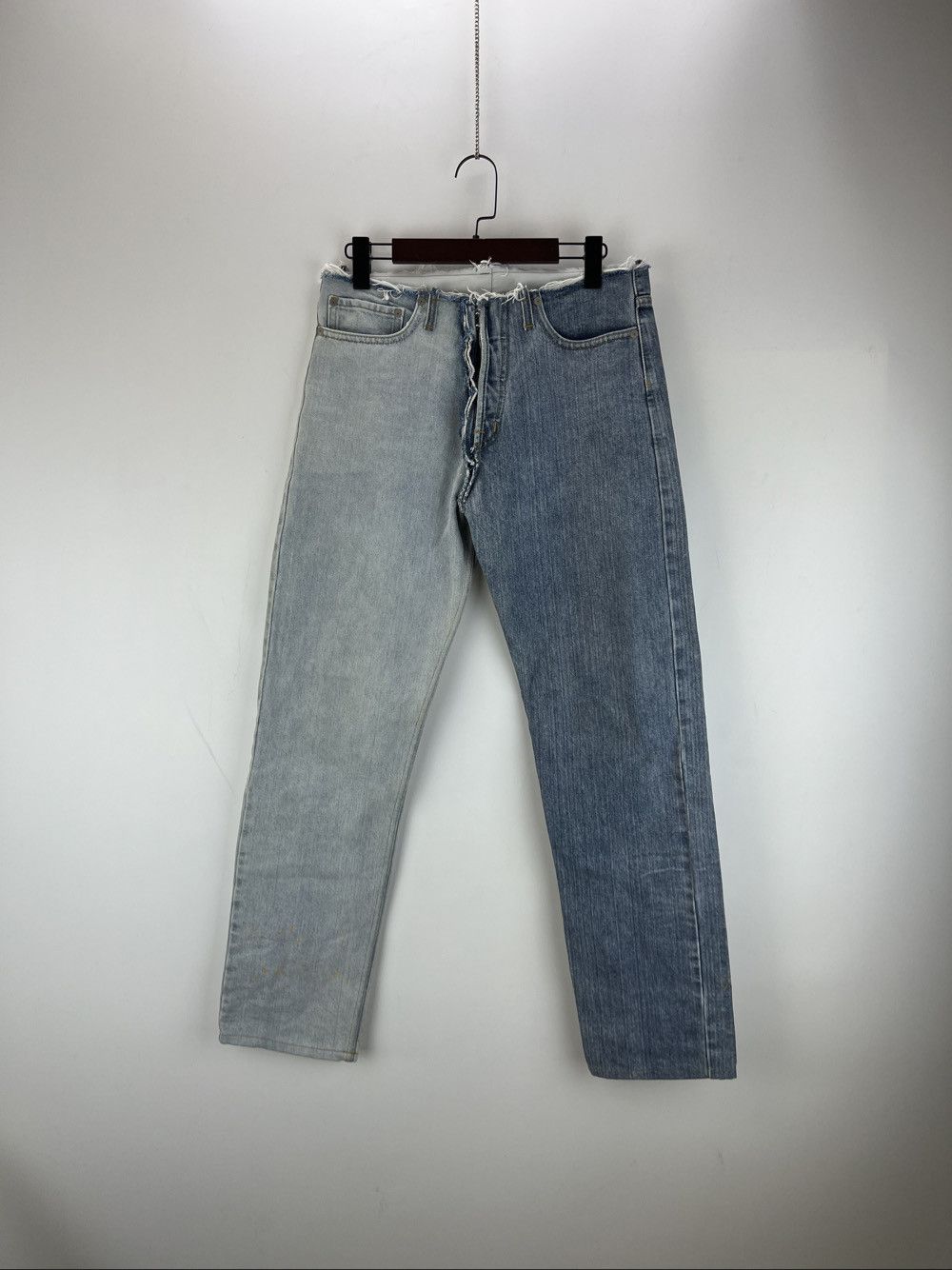 Maison Margiela Maison Margiela Two-Tone Denim Jeans Size 29 Size US 29 - 1 Thumbnail