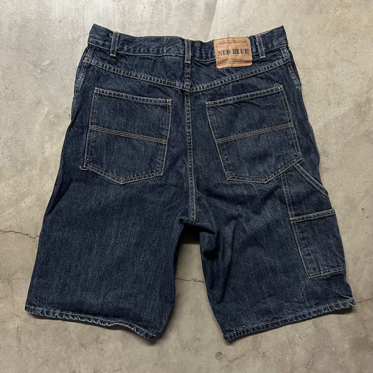 Anchor Blue × Southpole × Vintage Vintage Y2K Neo Blue 🇺🇸 BAGGY Denim Jean Shorts Size US 34 / EU 50 - 1 Thumbnail
