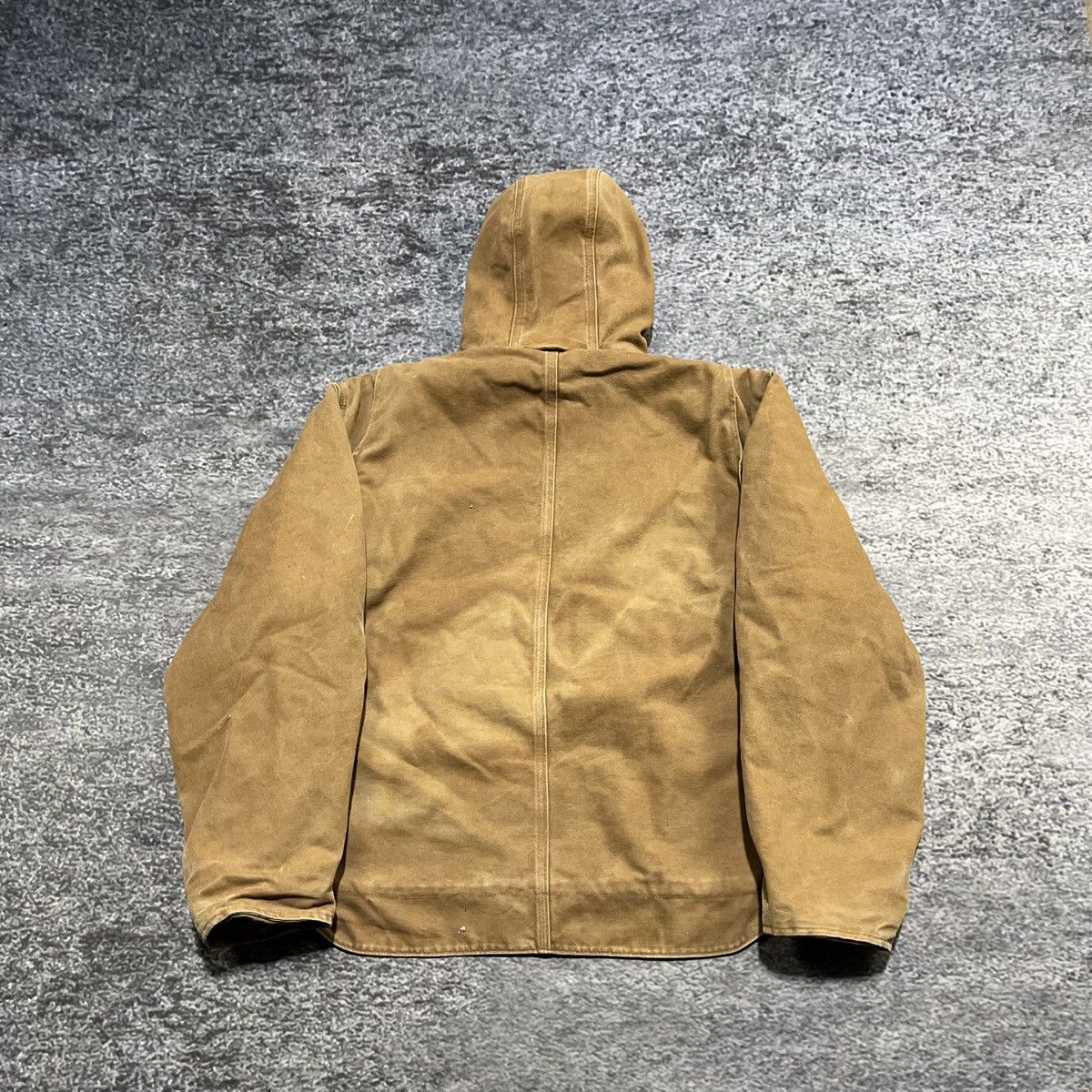 Carhartt VINTAGE FLEECE LINED HOODED CARHARTT CANVAS JACKET TAN XL Size US XL / EU 56 / 4 - 2 Thumbnail