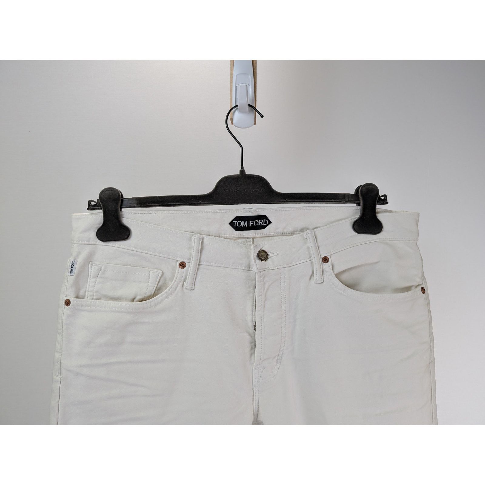 Tom Ford o1rshd1 Denim Straight Jean in White Size US 36 / EU 52 - 4 Thumbnail