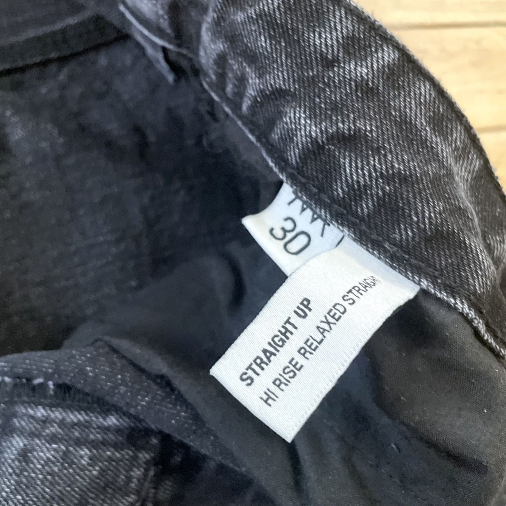 Denime VINTAGE ZGY Denim Adult 30 Hi Rise Relaxed Straight Black Distressed Street Denim 30x30 Size US 30 / EU 46 - 7 Thumbnail