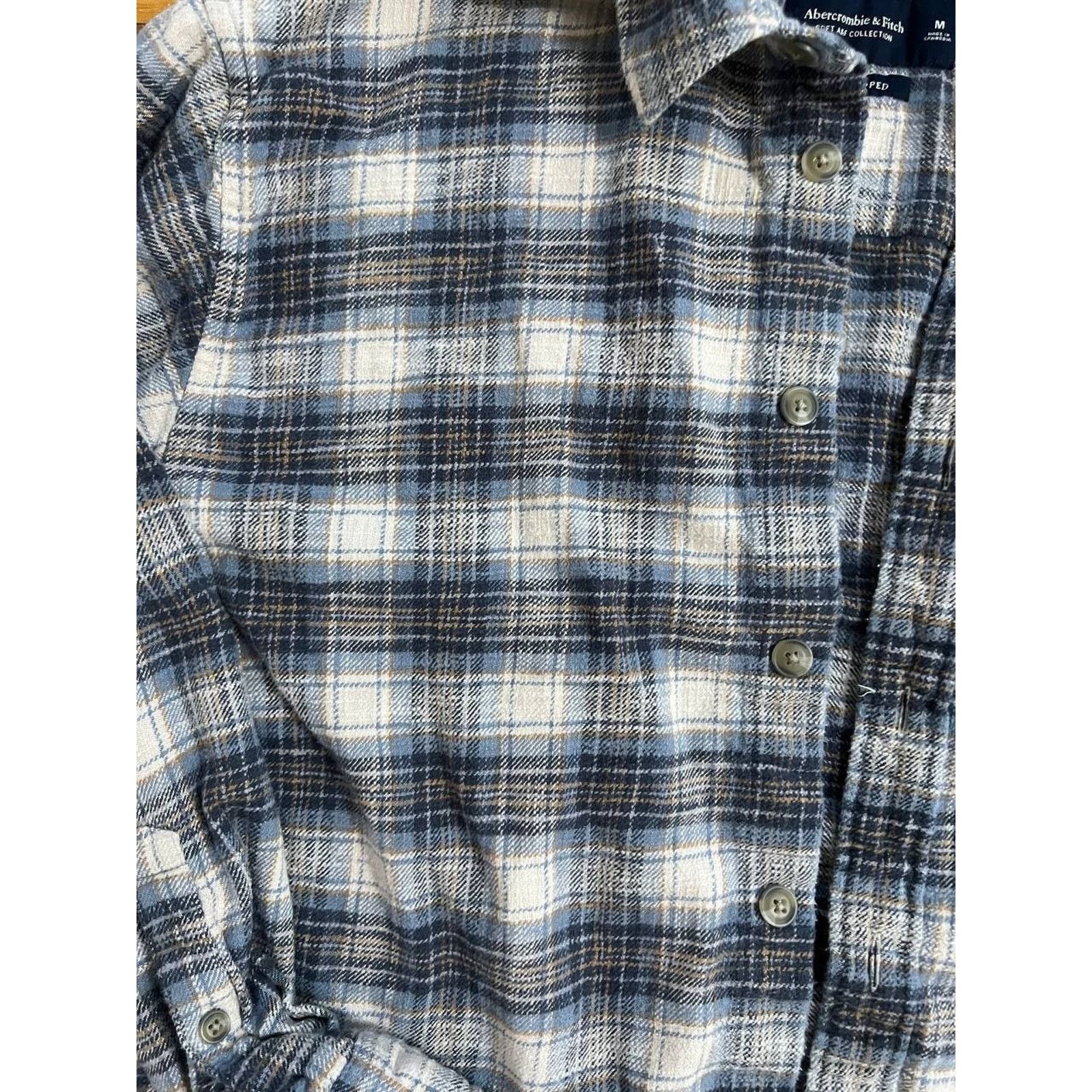 Abercrombie & Fitch Abercrombie & Fitch Shirt blue plaid Medium A001579 Size M / US 6-8 / IT 42-44 - 2 Thumbnail
