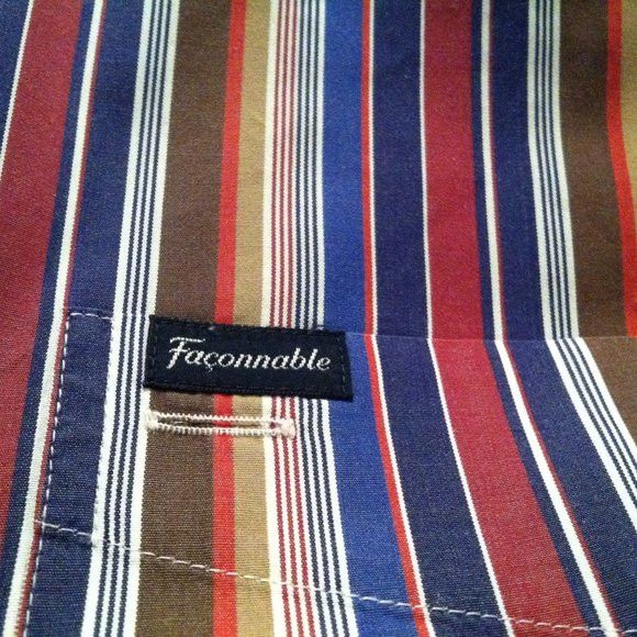Faconnable FACONNABLE MENS MULTICOLOR 100%COTTON CASUAL SHIRT SIZE: M Size US M / EU 48-50 / 2 - 8 Thumbnail